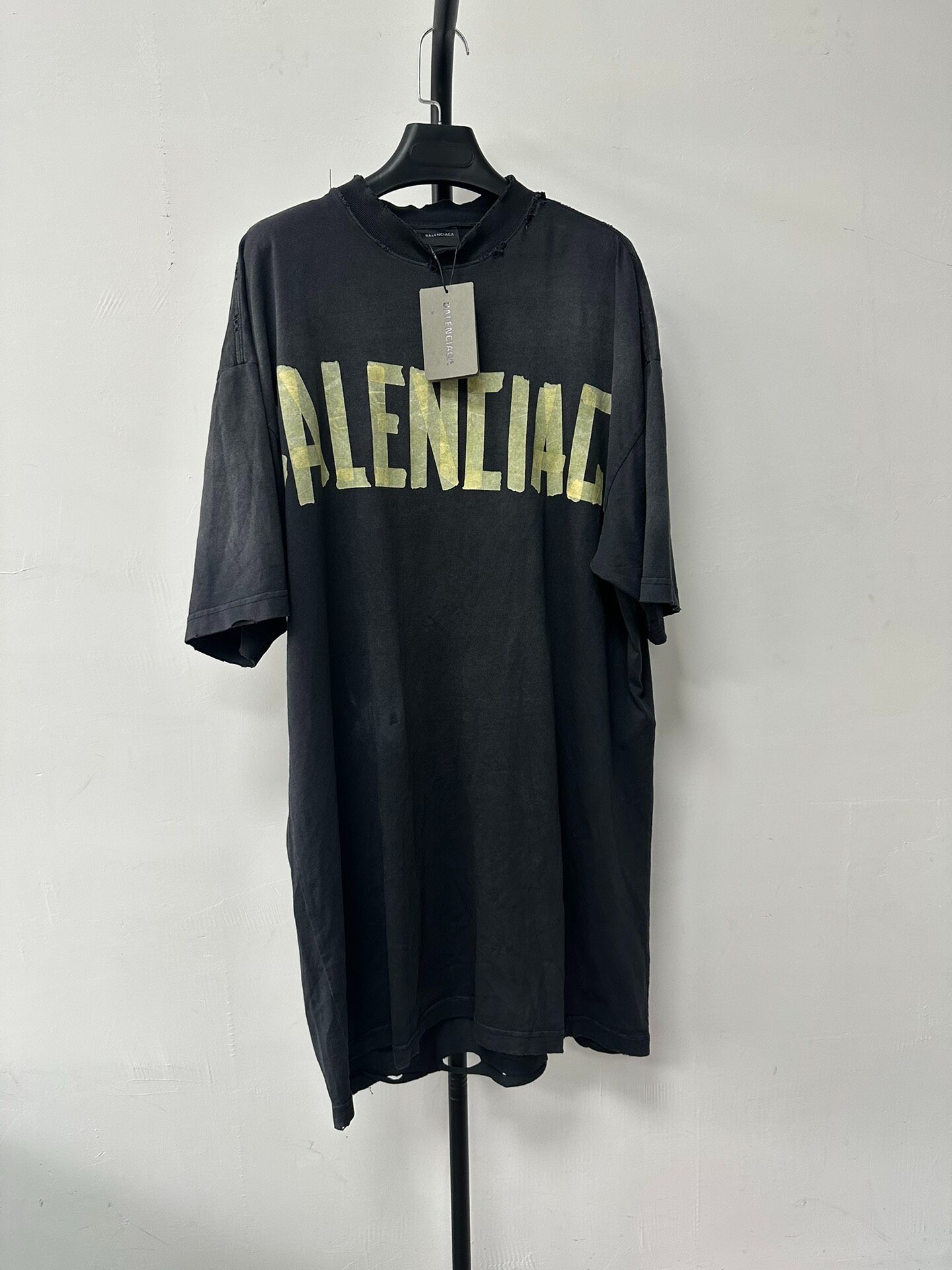 Balenciaga Black Tape Logo Short-Sleeve T-Shirt