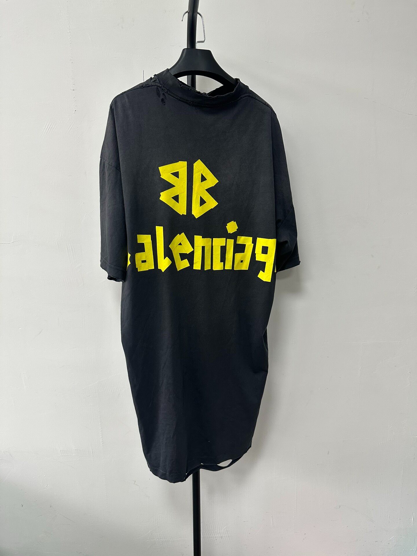 Balenciaga Black Tape Logo Short-Sleeve T-Shirt — front