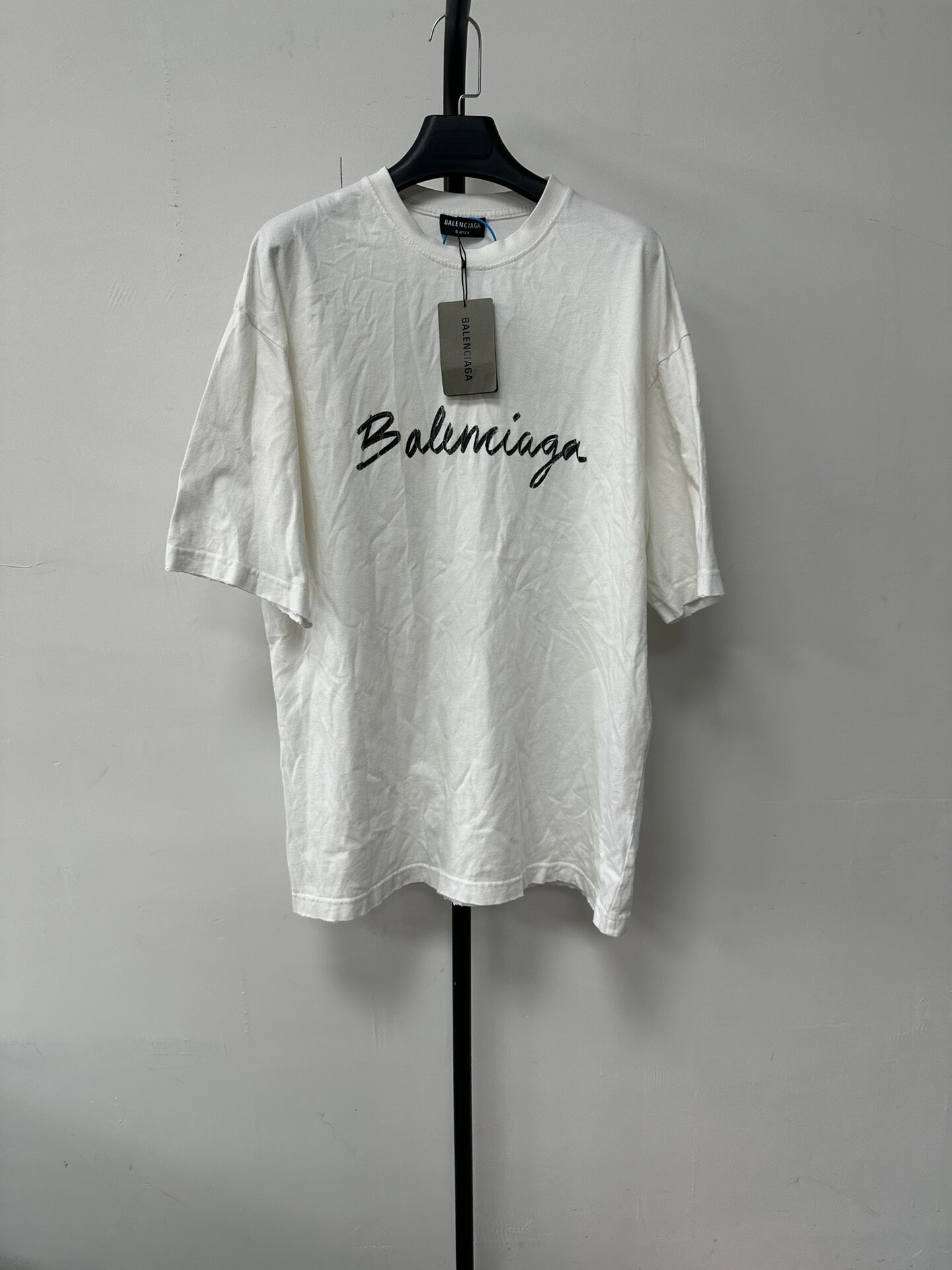 Balenciaga Women’s White Logo Short Tee