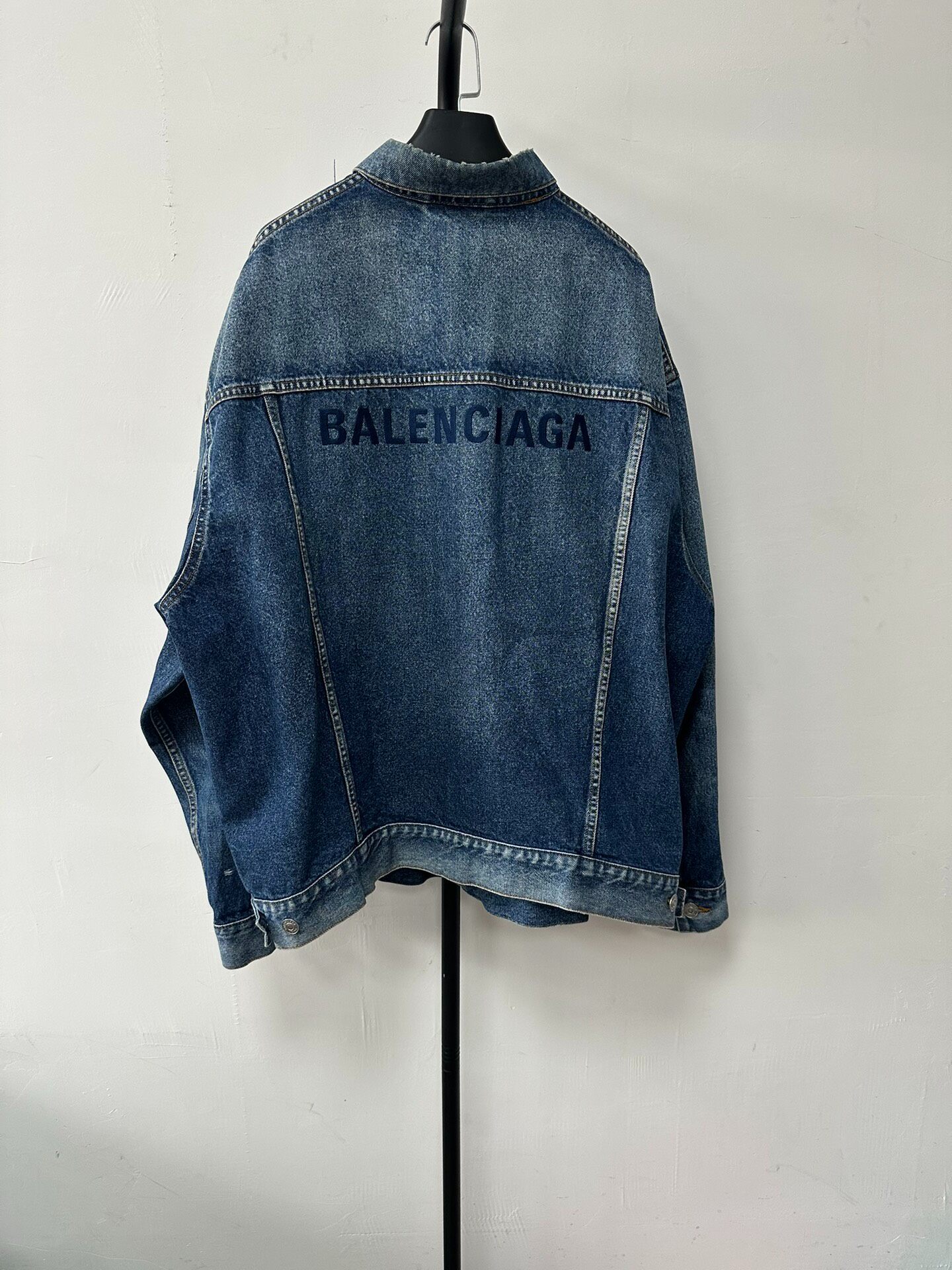 Balenciaga Women’s Blue Denim Jacket — front