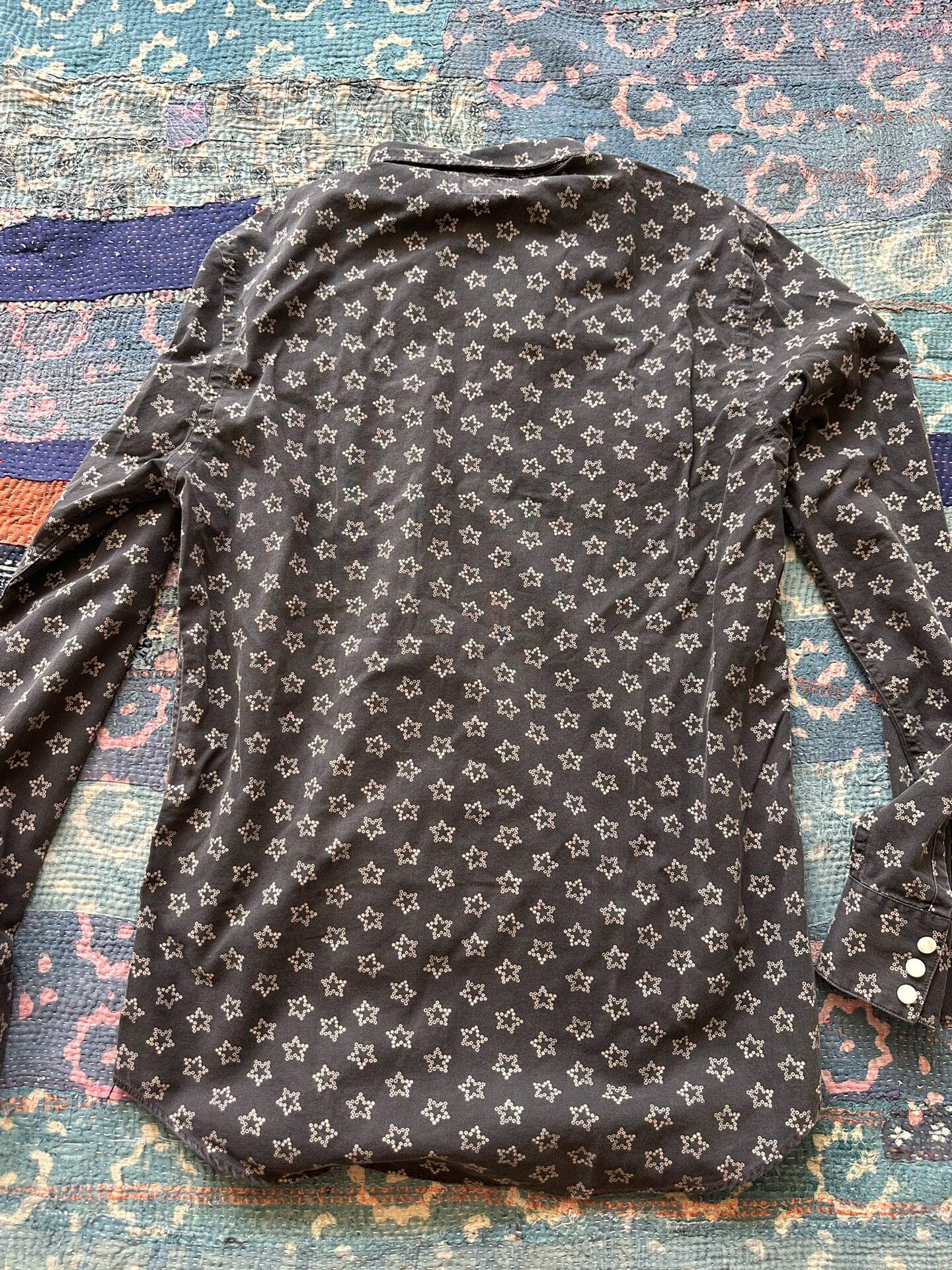 RRL Star Pattern Western Long Sleeve Shirt — front