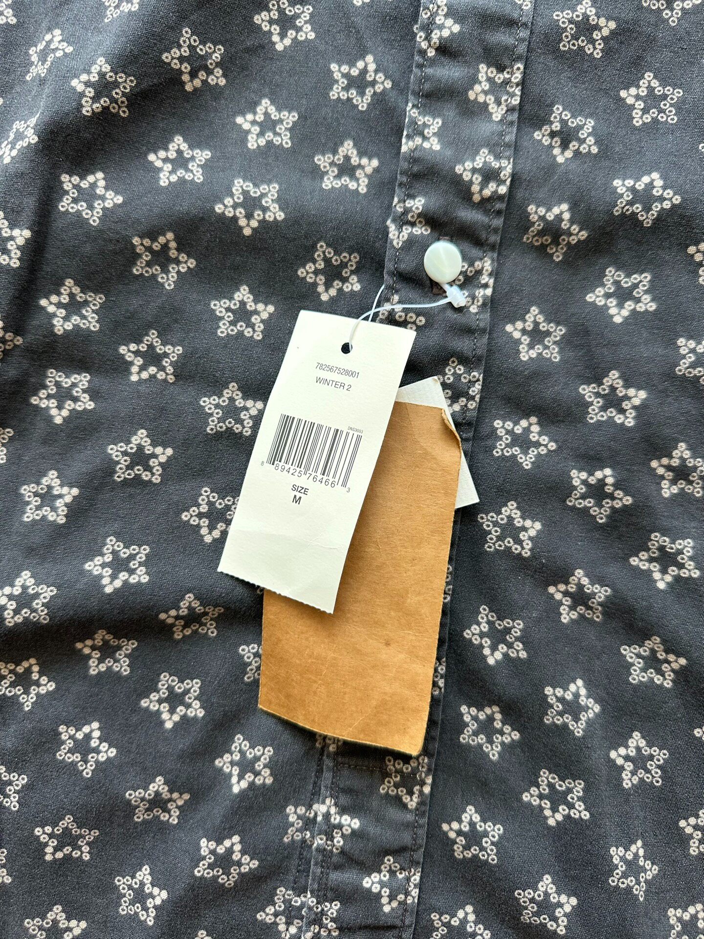 RRL Star Pattern Western Long Sleeve Shirt — detail