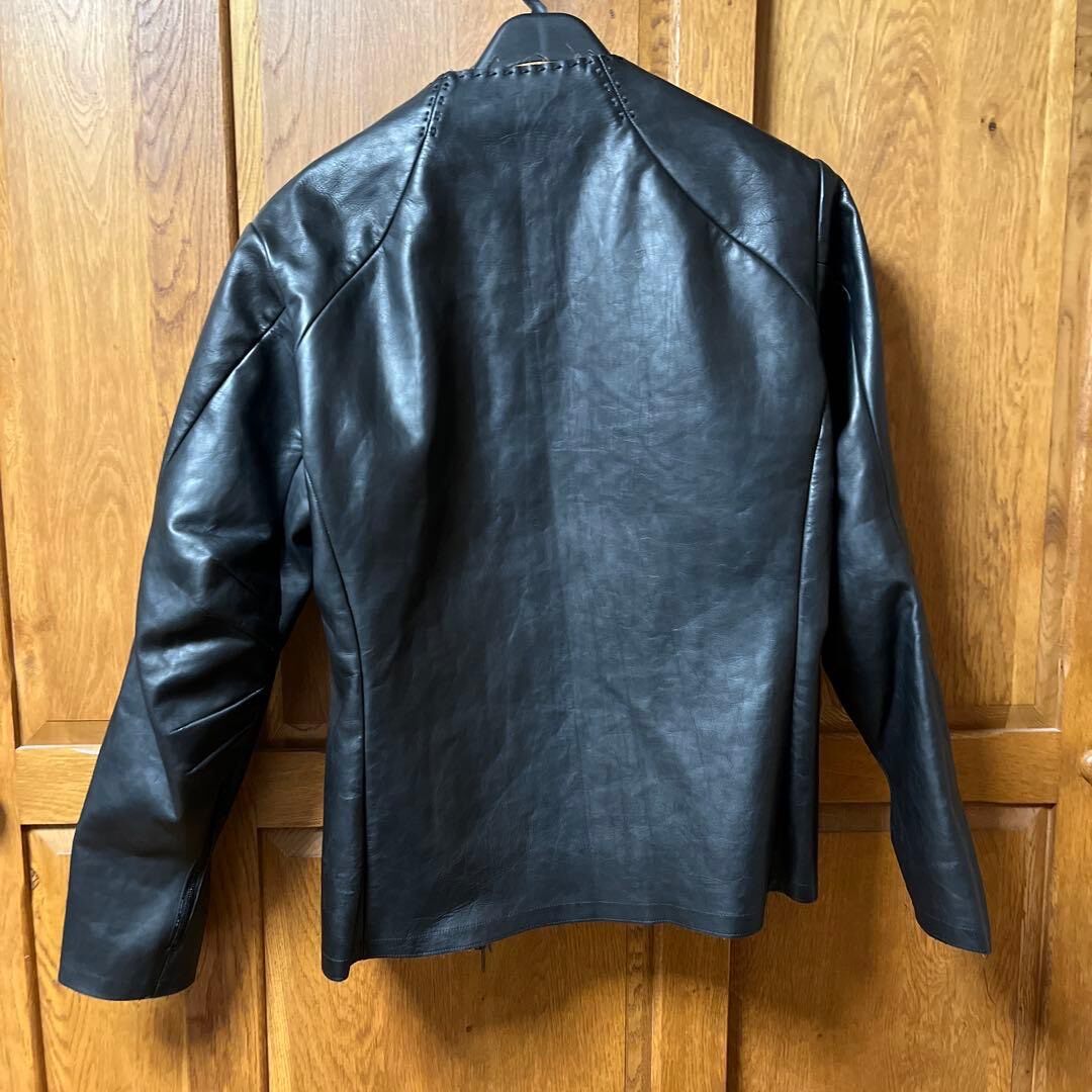 Devoa Small Leather Racing Jacket — front