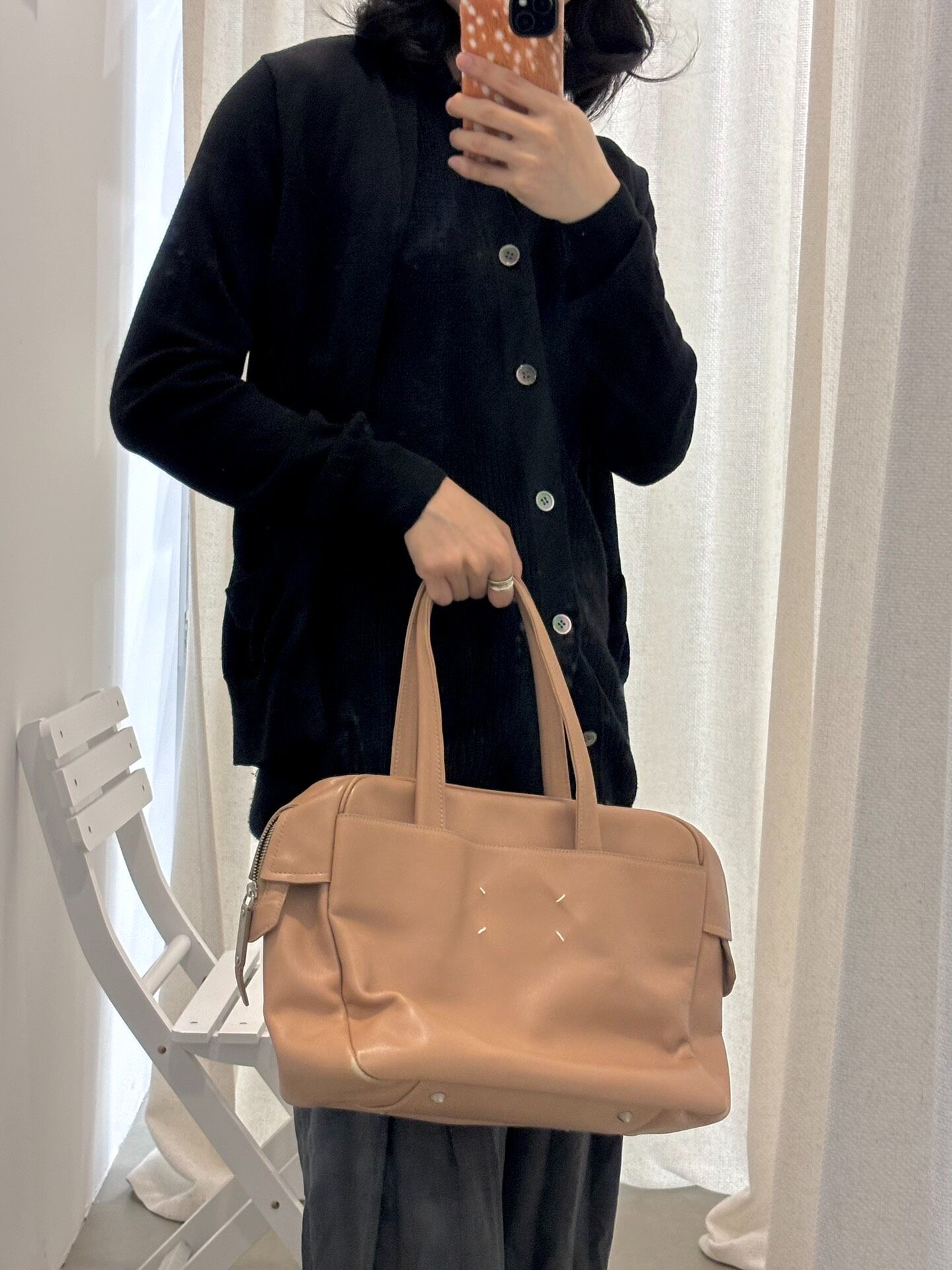 Maison Margiela SS2013 Lotus Pink Leather Bag — front
