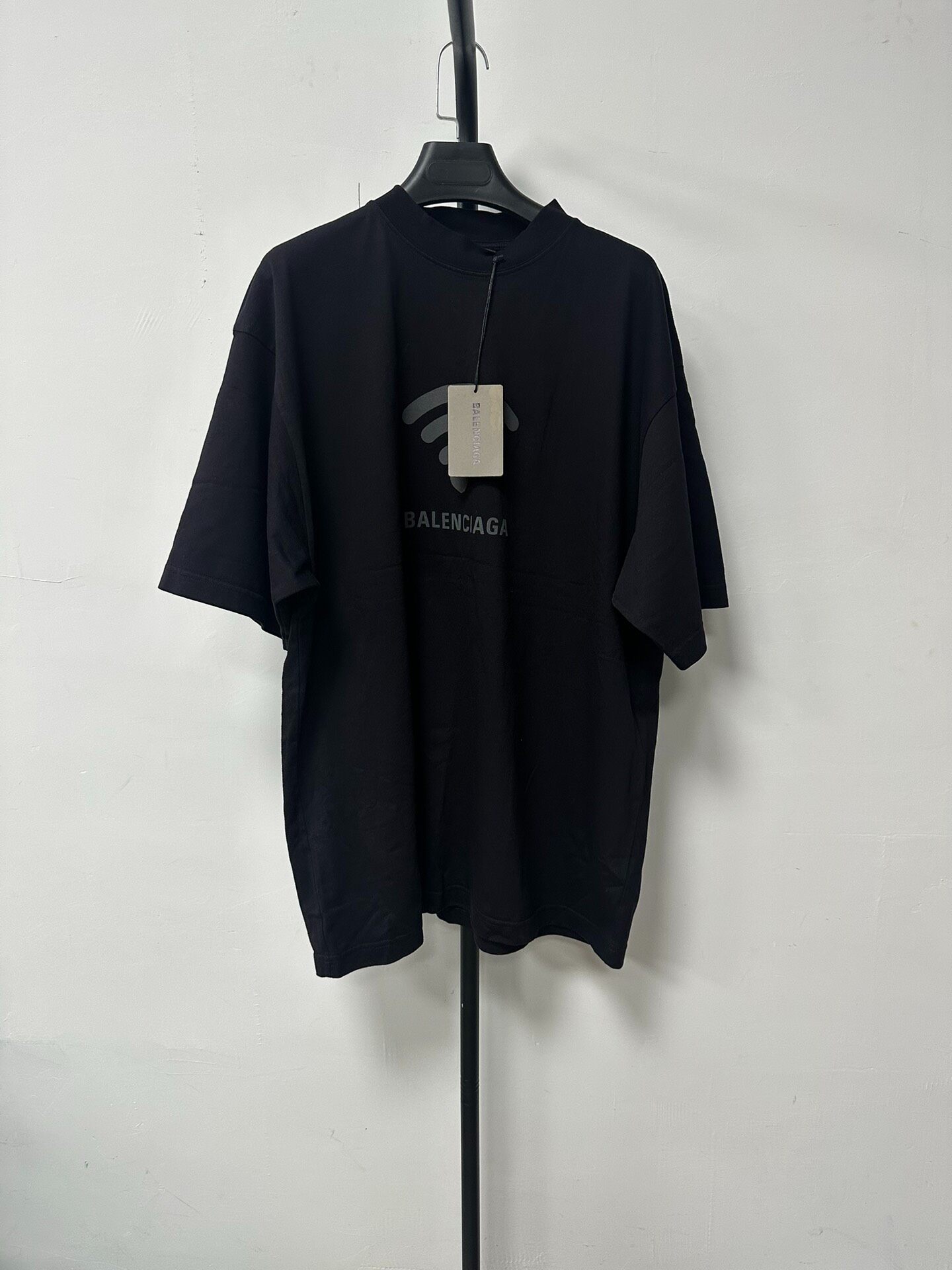 Balenciaga Men’s Logo Print Black T-Shirt