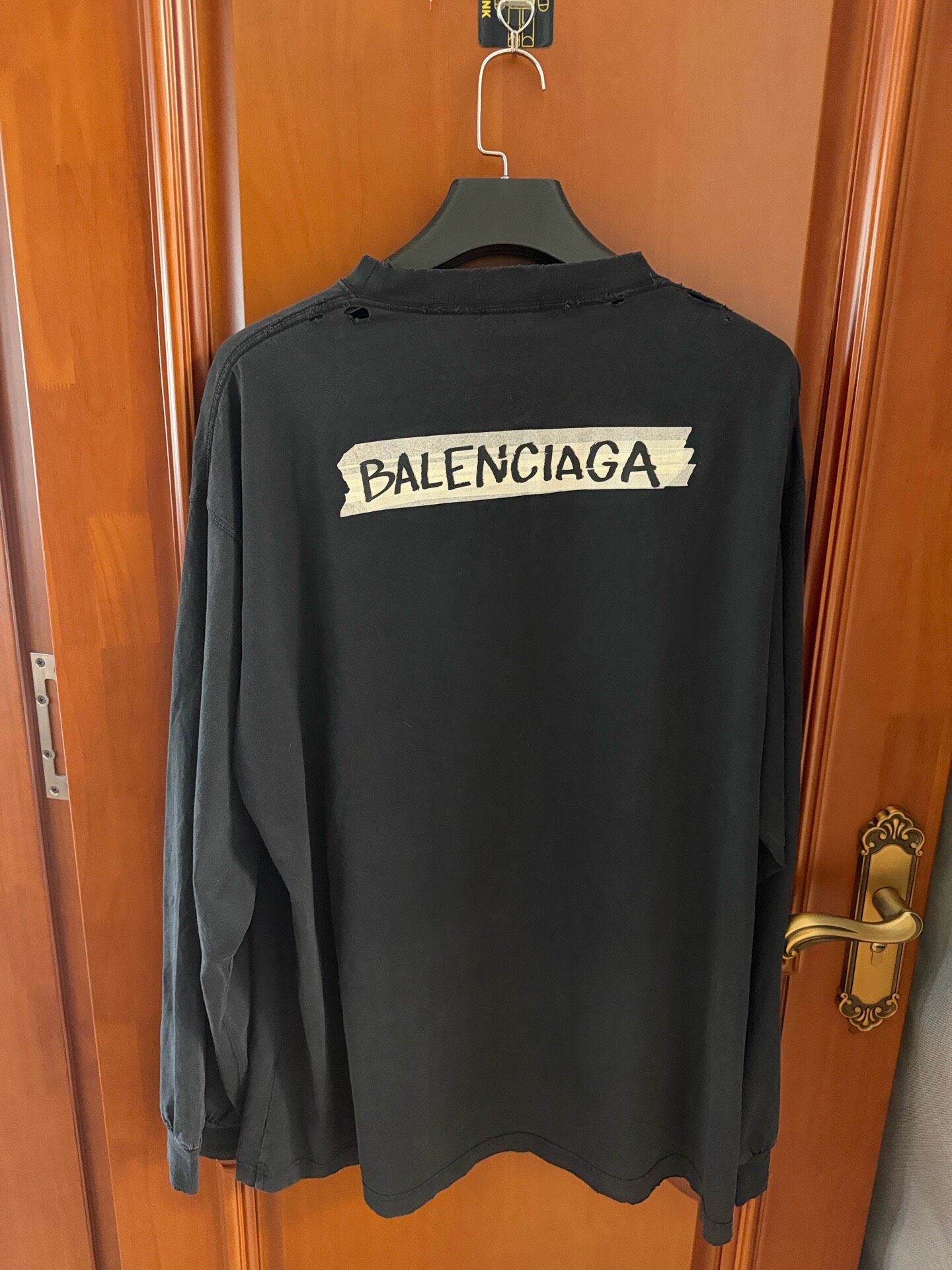Balenciaga Paper Tape Logo Sweatshirt — front