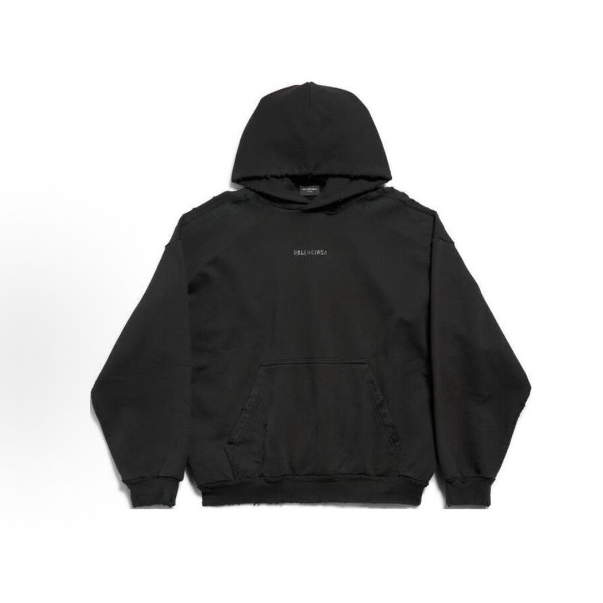 Balenciaga SS24 Distressed Logo Hoodie