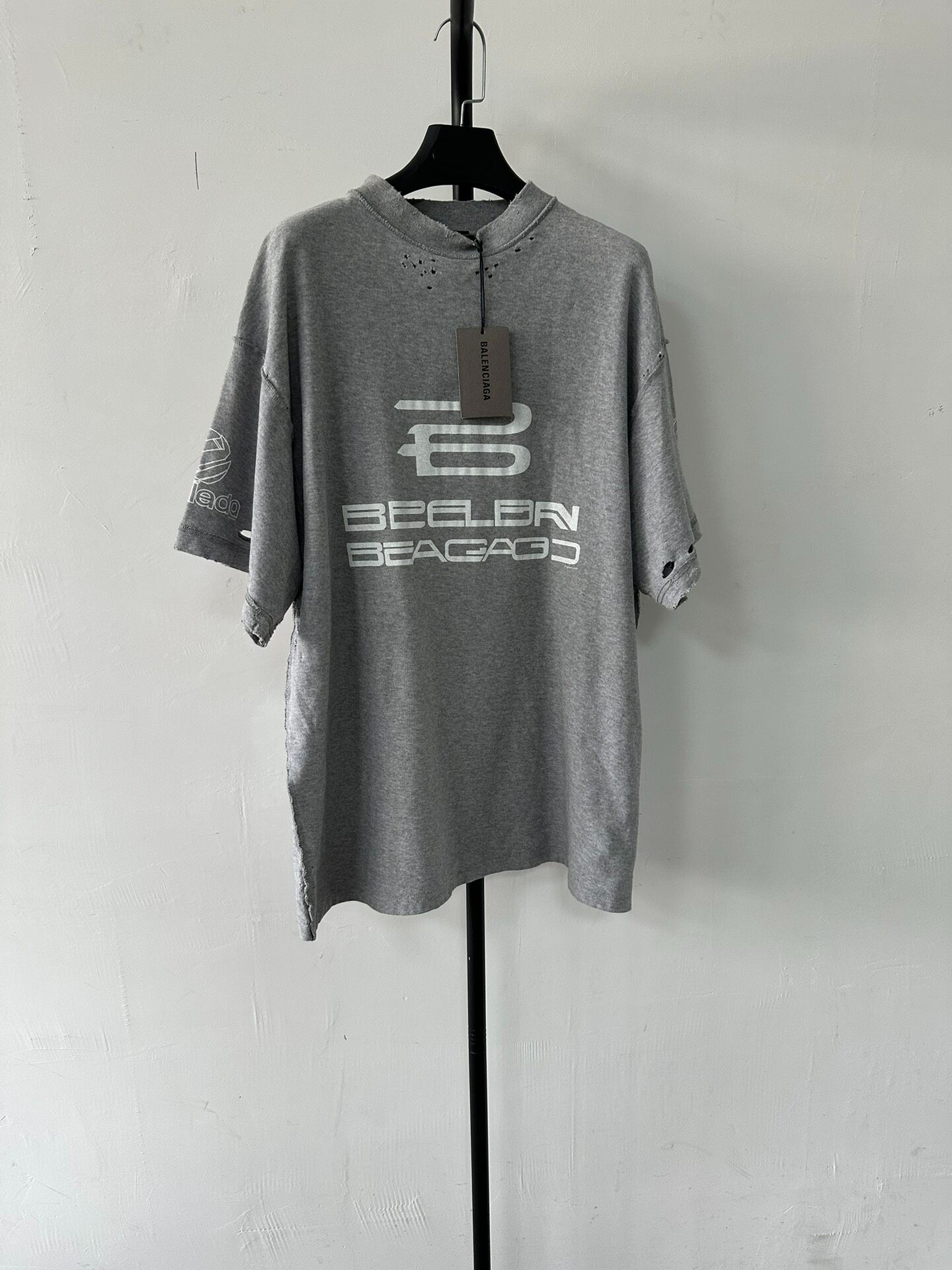 Balenciaga Oversized Gray Unisex T-Shirt