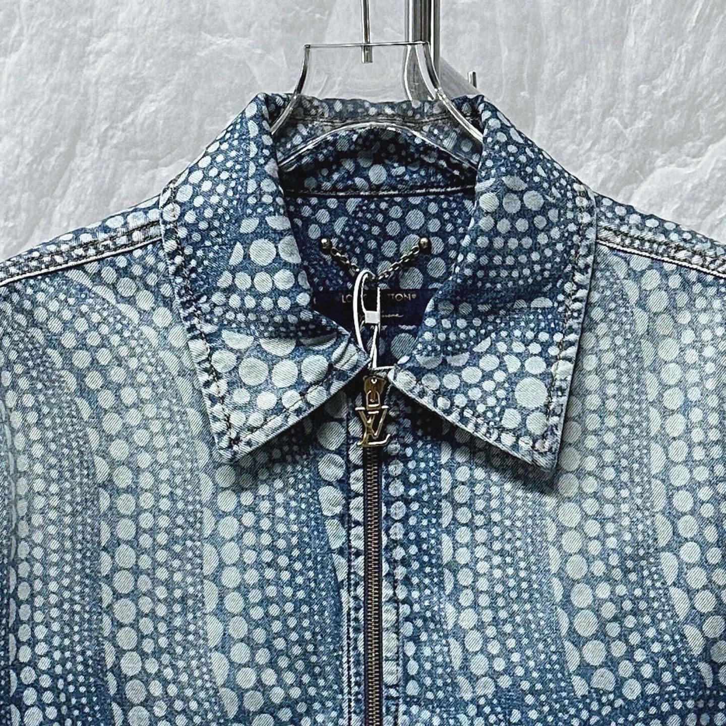 LV x Kusama Polka Dot Denim Jacket — detail