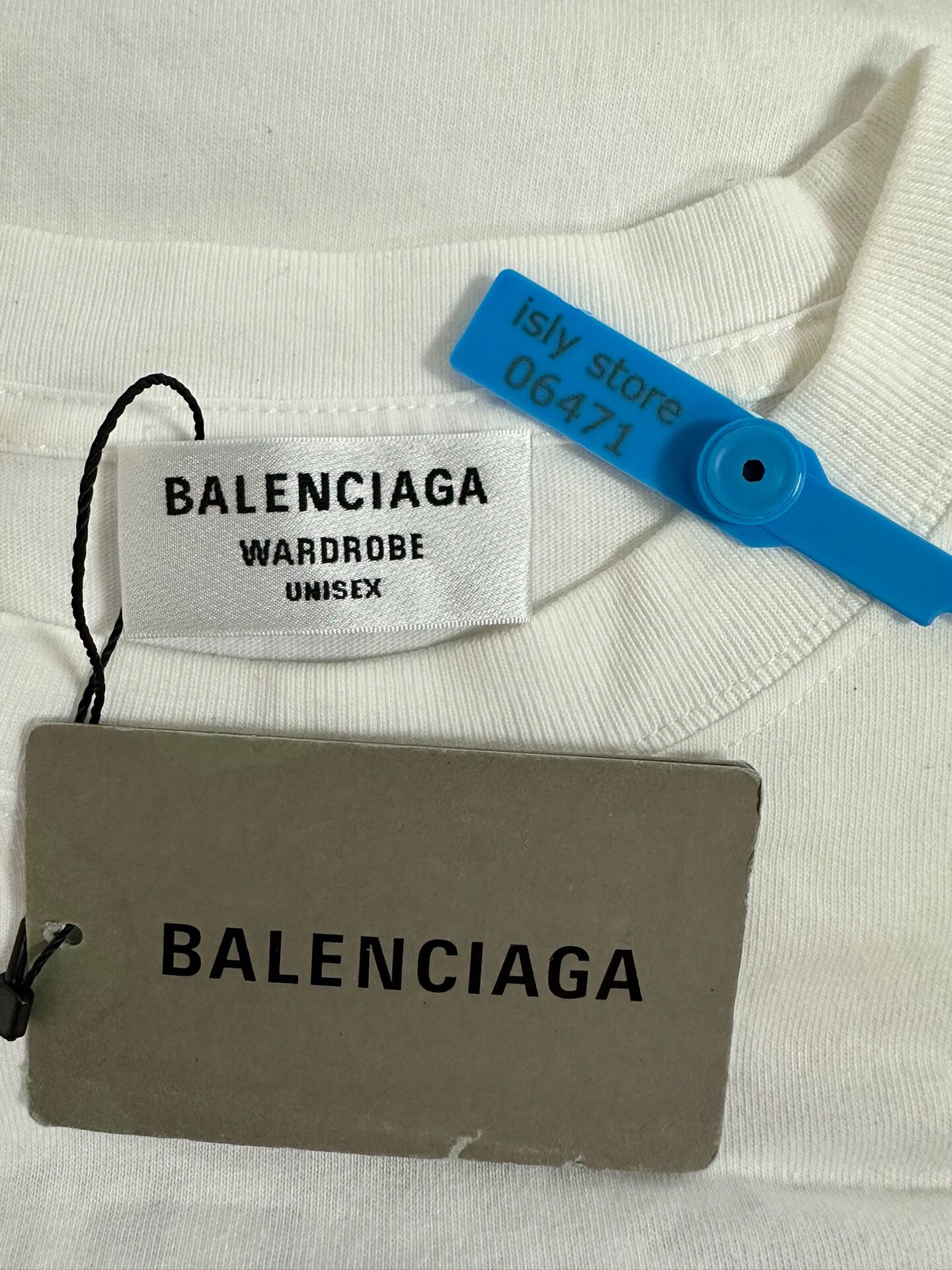 Balenciaga White Logo Short-Sleeve T-Shirt — label