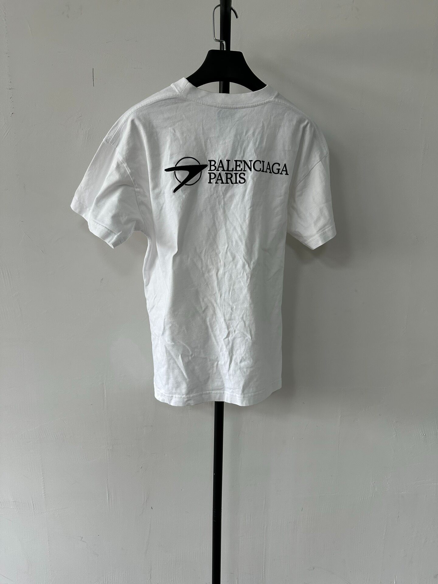 Balenciaga White Logo Short-Sleeve T-Shirt — front