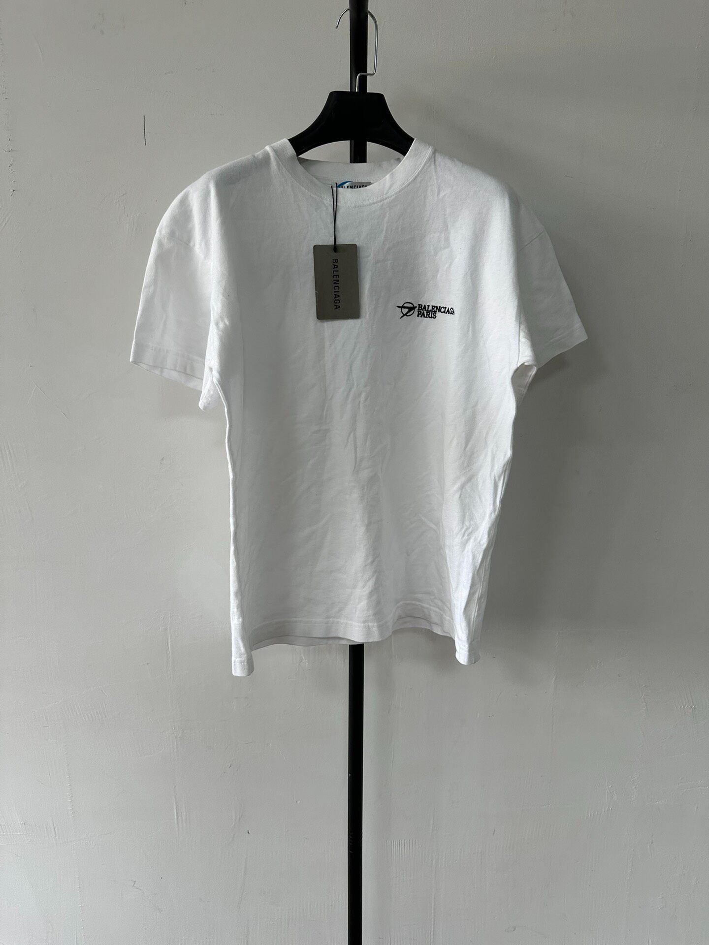 Balenciaga White Logo Short-Sleeve T-Shirt