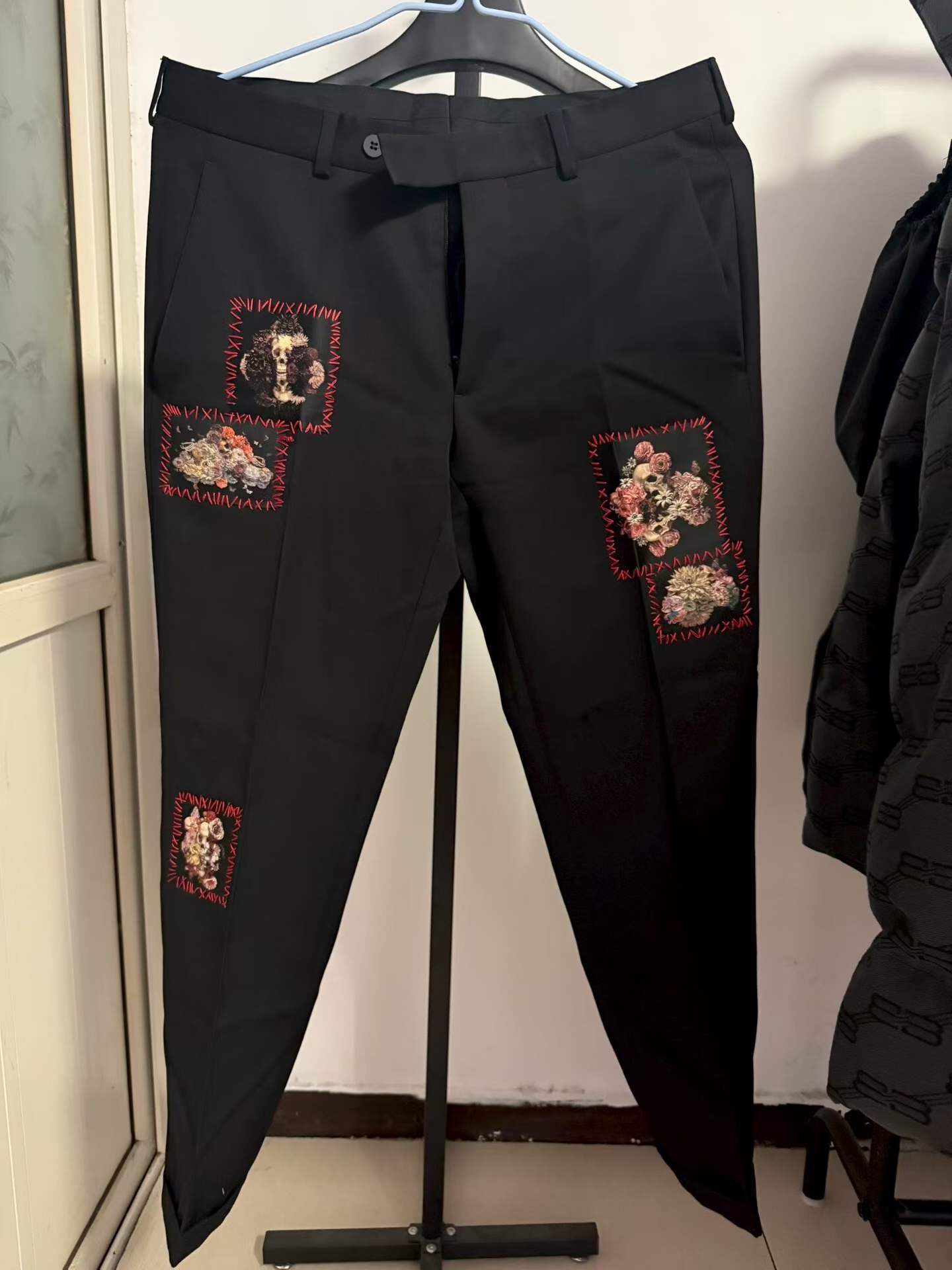 Dior Homme Skull-Floral Patch Blazer — front