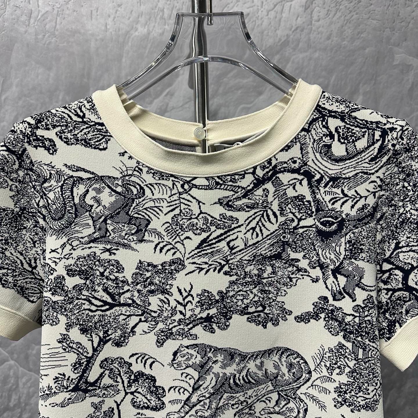Dior Dioriviera Animal Print Knit Top — back