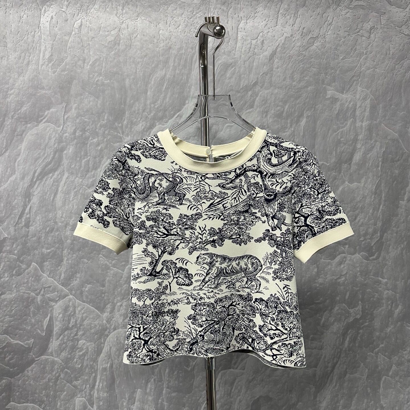 Dior Dioriviera Animal Print Knit Top — detail