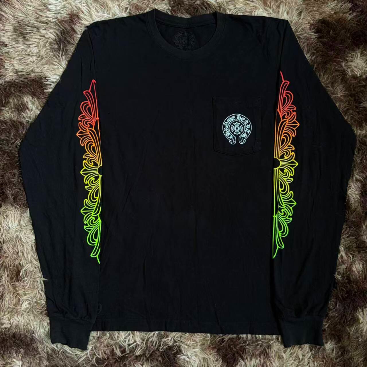 Chrome Hearts Rainbow Gradient Long Sleeve Tee