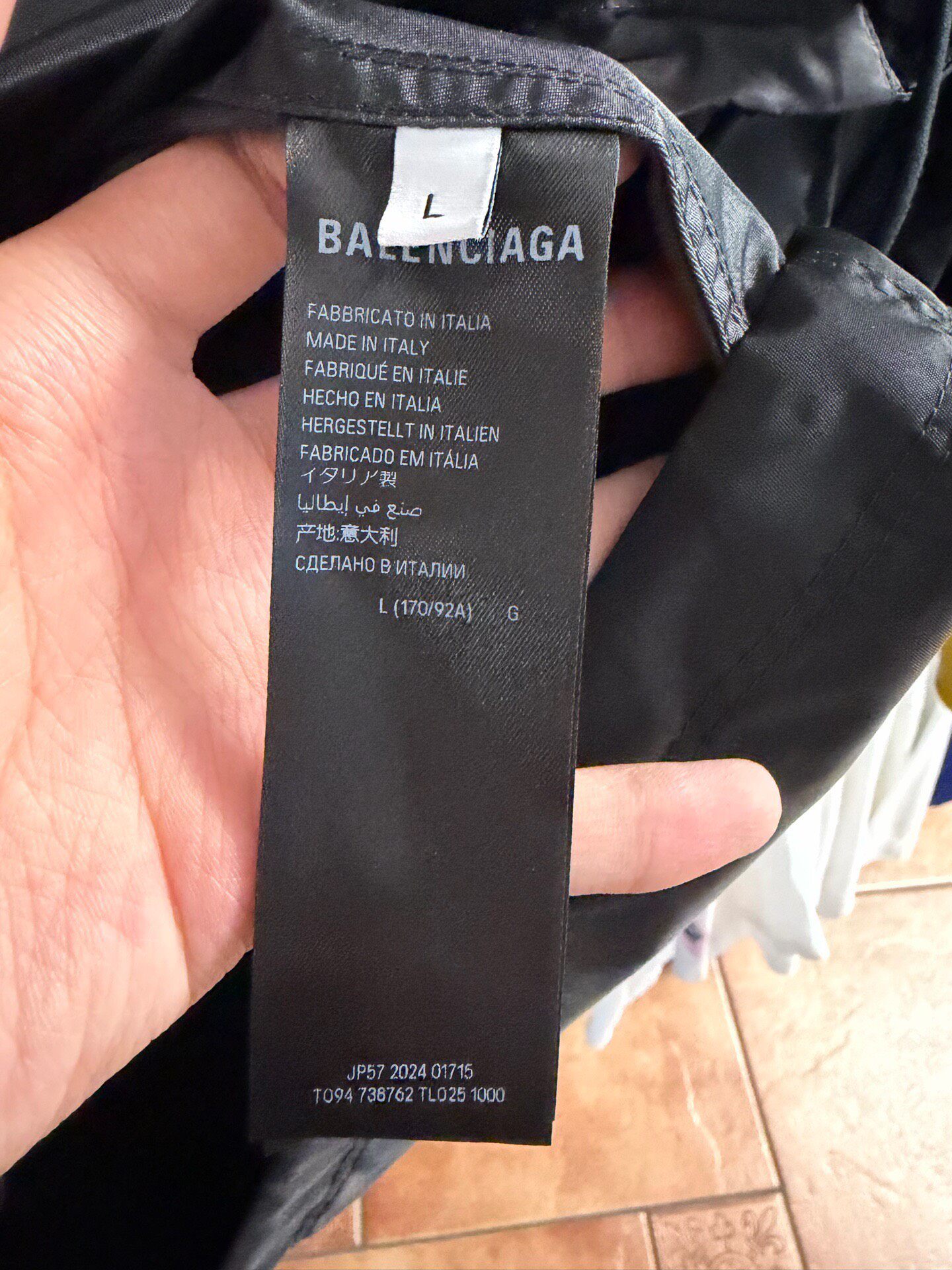 Balenciaga Tape Logo Hooded Windbreaker — back