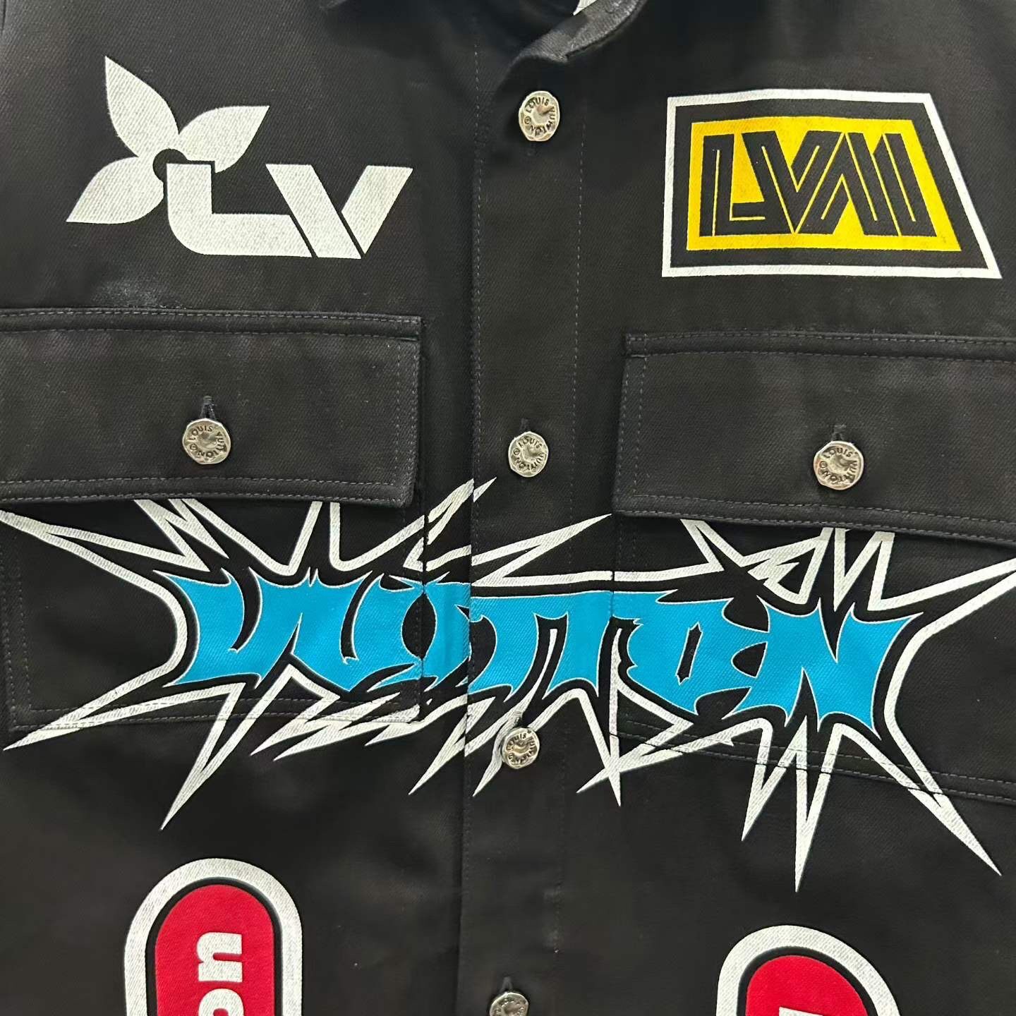 Louis Vuitton Black Denim Jacket — detail