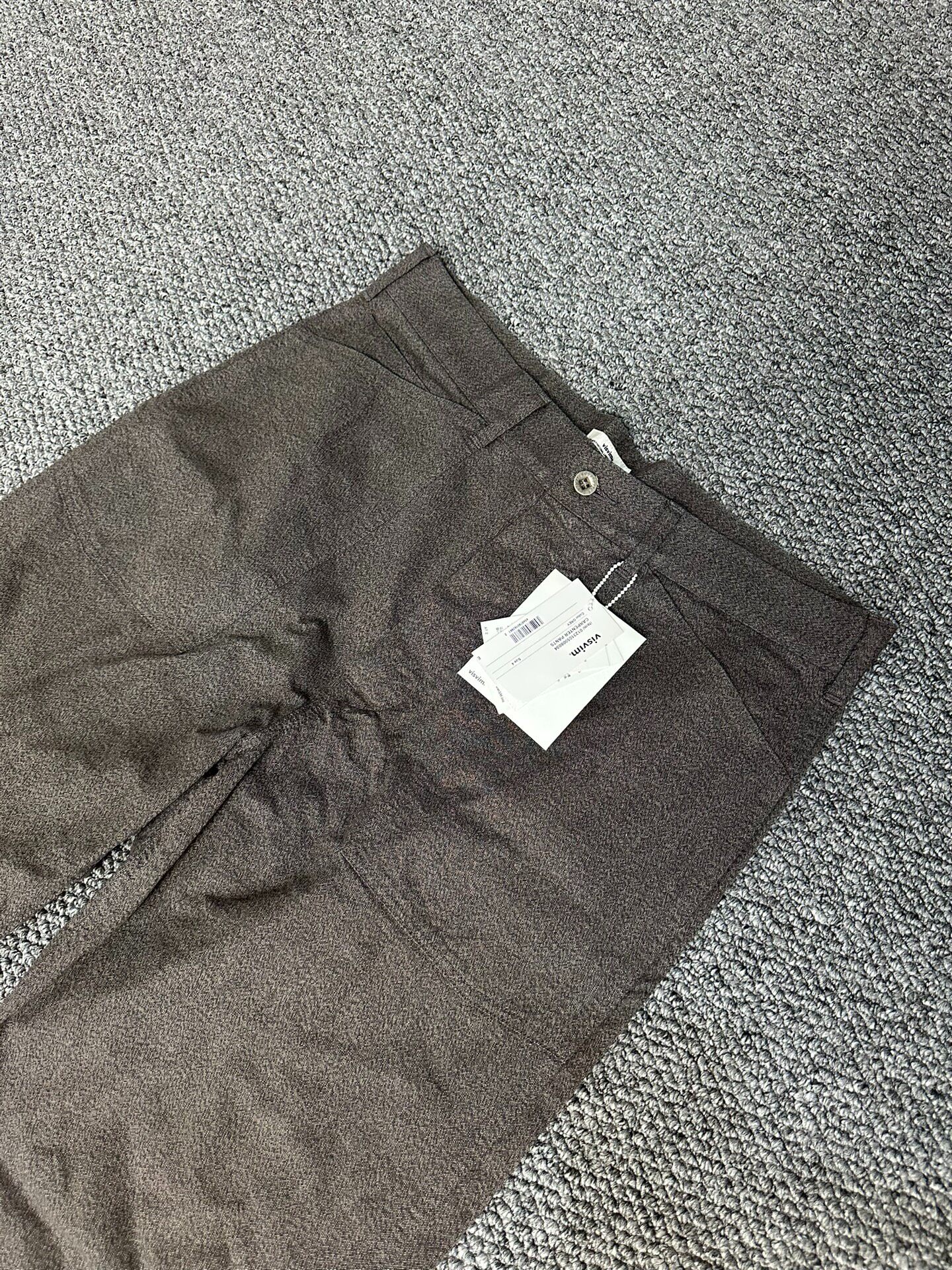 Visvim Gray Carpenter Pants — front