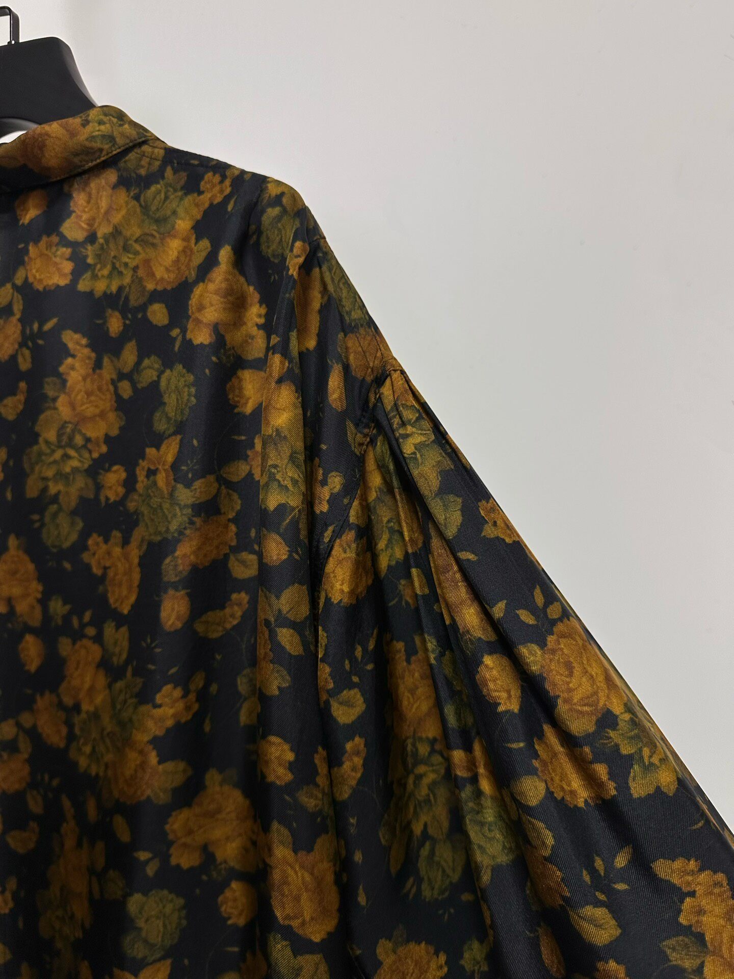 Archivio j.m Ribot Yellow Rose Silk Shirt — back