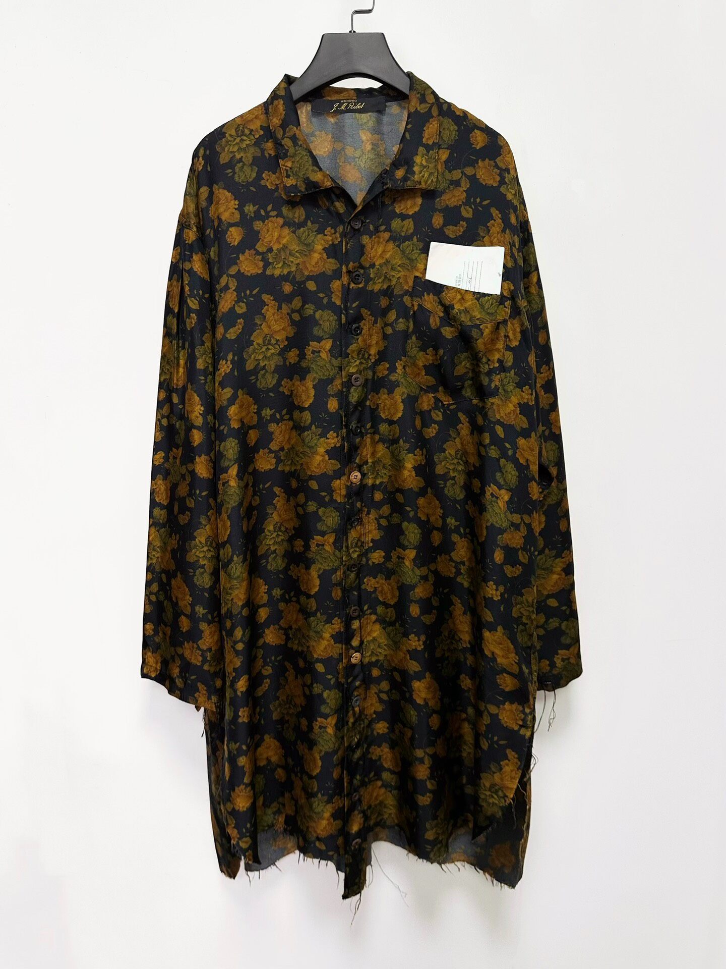Archivio j.m Ribot Yellow Rose Silk Shirt