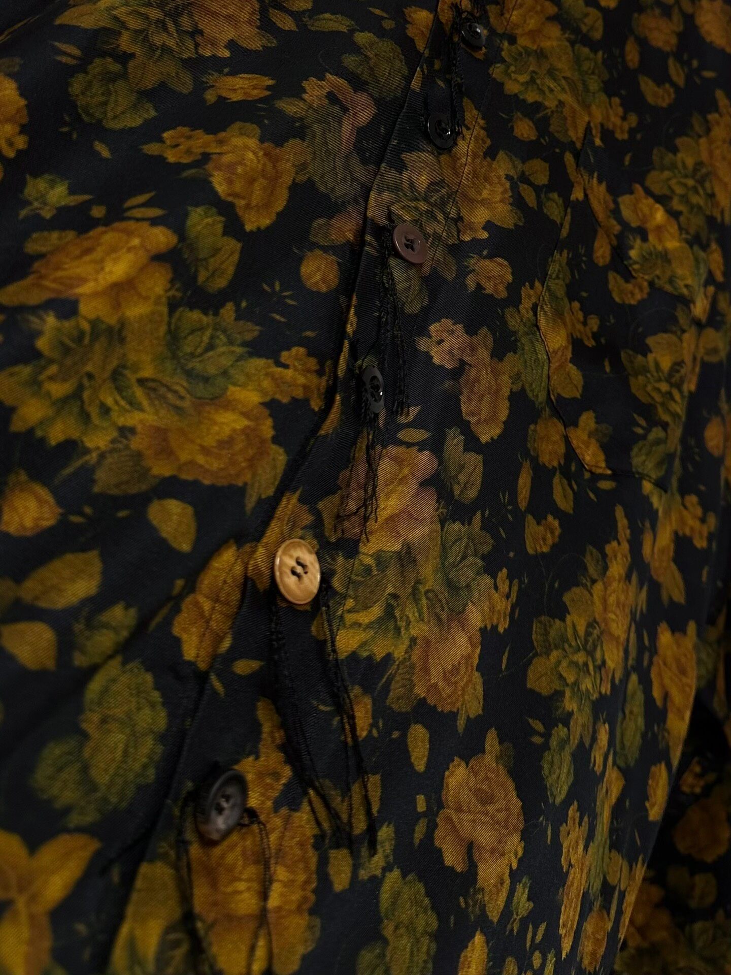 Archivio j.m Ribot Yellow Rose Silk Shirt — label