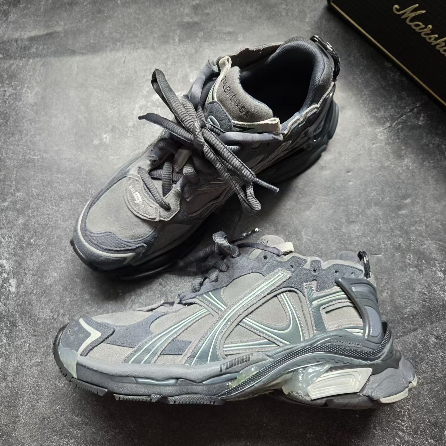 Balenciaga Runner 2.0 Gray Sneakers — back