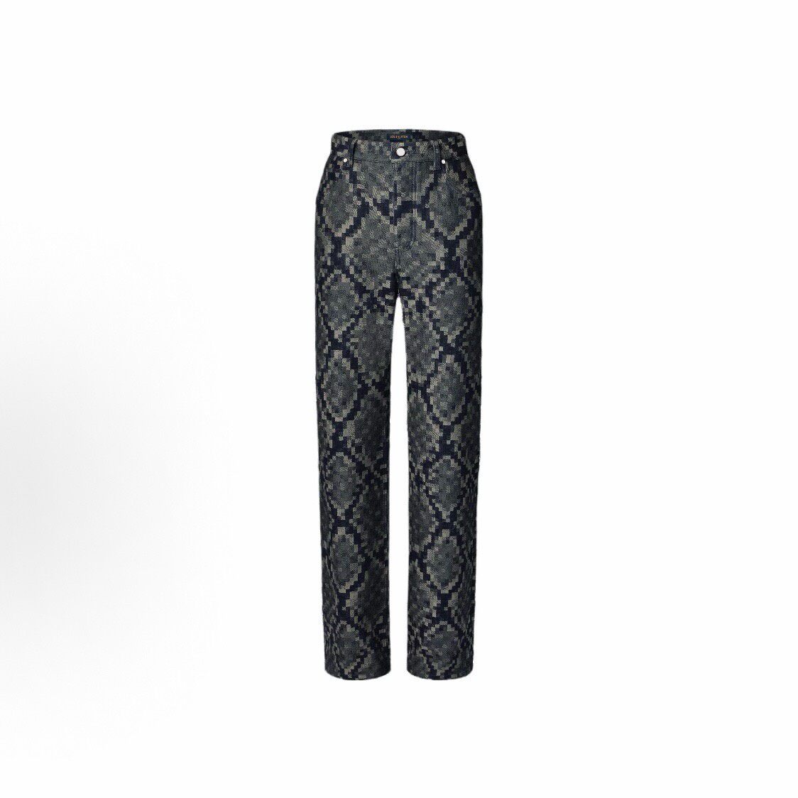 Louis Vuitton SS25 Snake Check Denim Pants