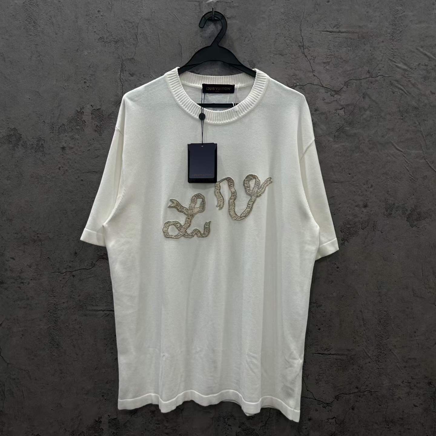 Louis Vuitton Beaded Logo Knit Top