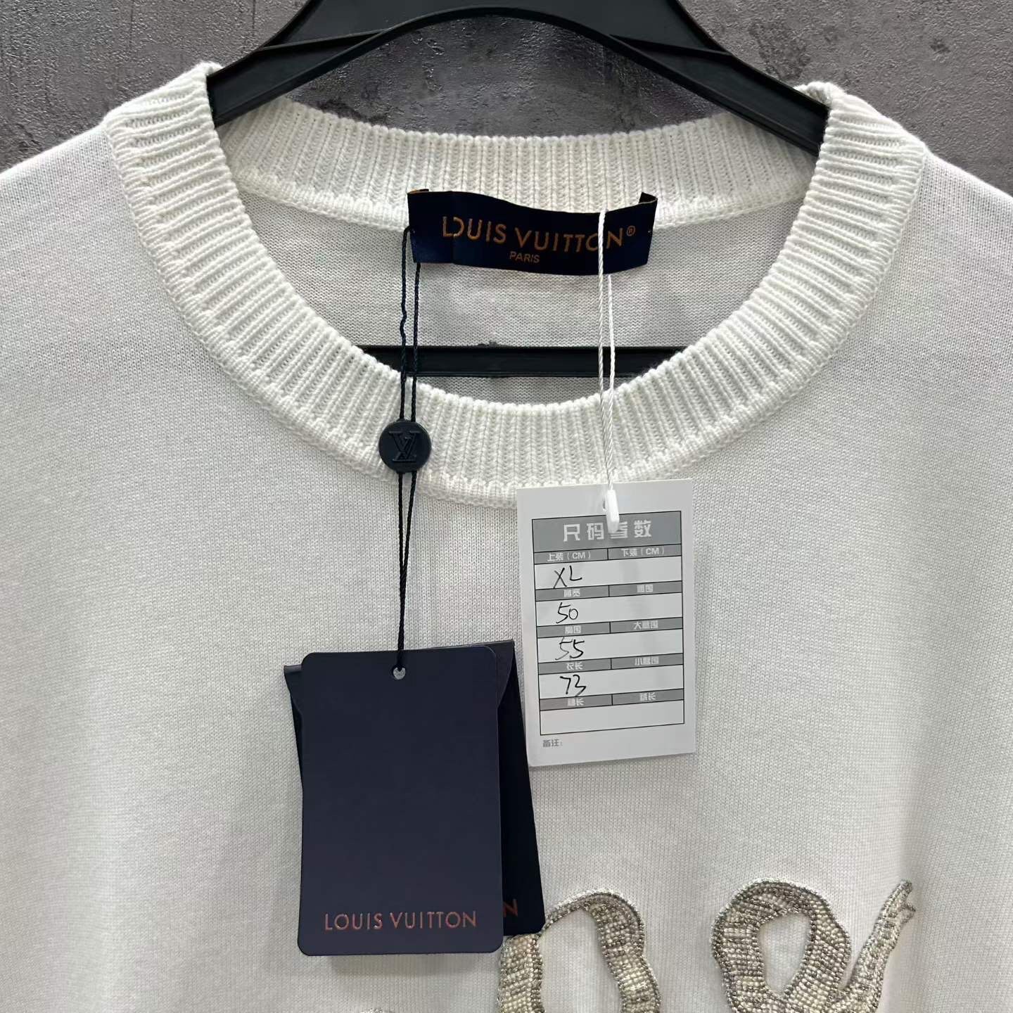 Louis Vuitton Beaded Logo Knit Top — detail