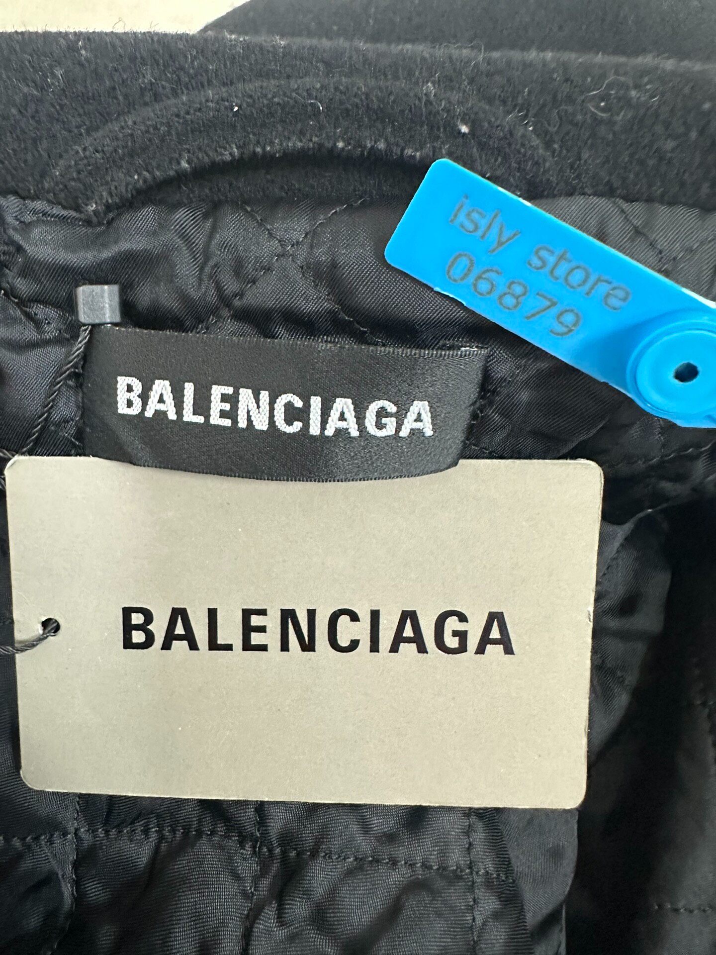 Balenciaga Logo Zip-Up Jacket — label