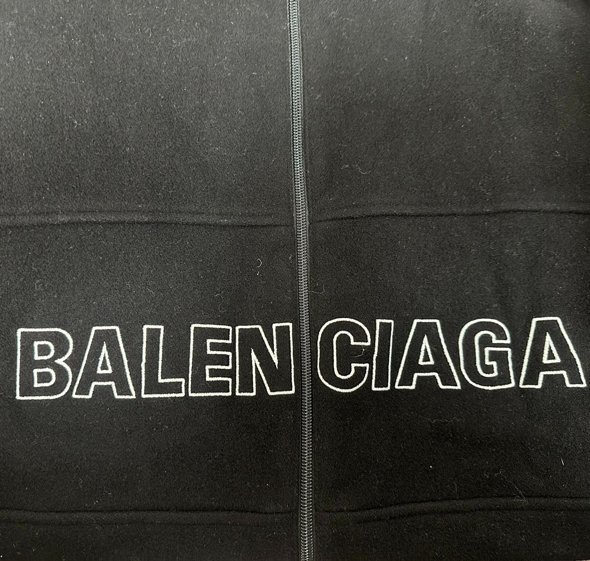 Balenciaga Logo Zip-Up Jacket — detail