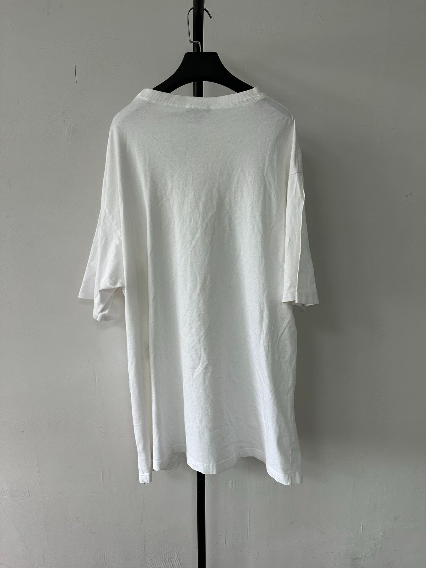 Balenciaga White Earth Print T-Shirt — front