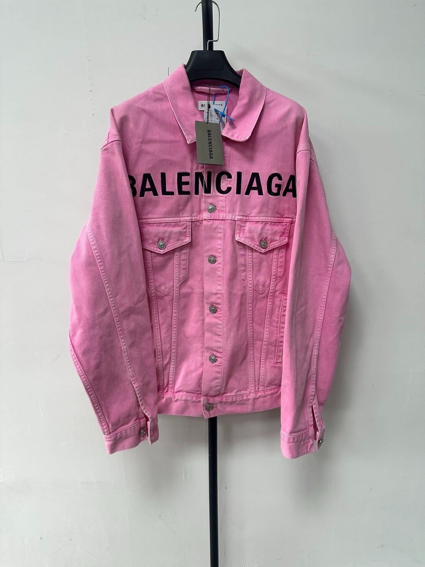 Balenciaga Women’s Pink Denim Jacket