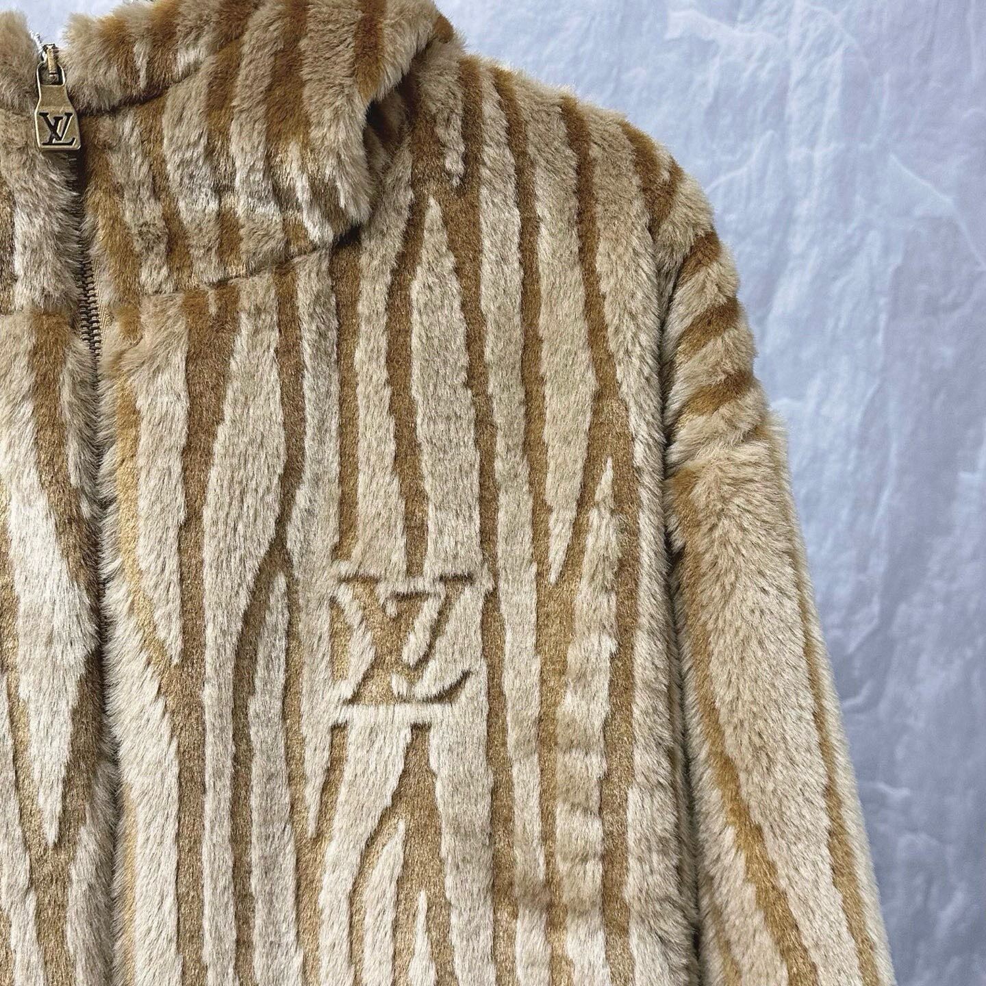 Louis Vuitton SS26 Fluffy Ski Hooded Jacket — back