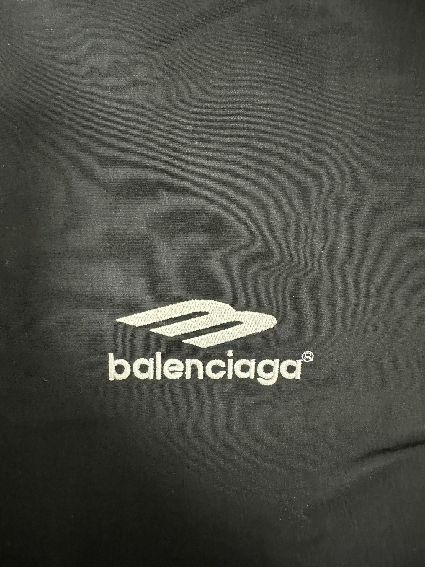 Balenciaga Black Zip-Up Stand Collar Jacket — detail