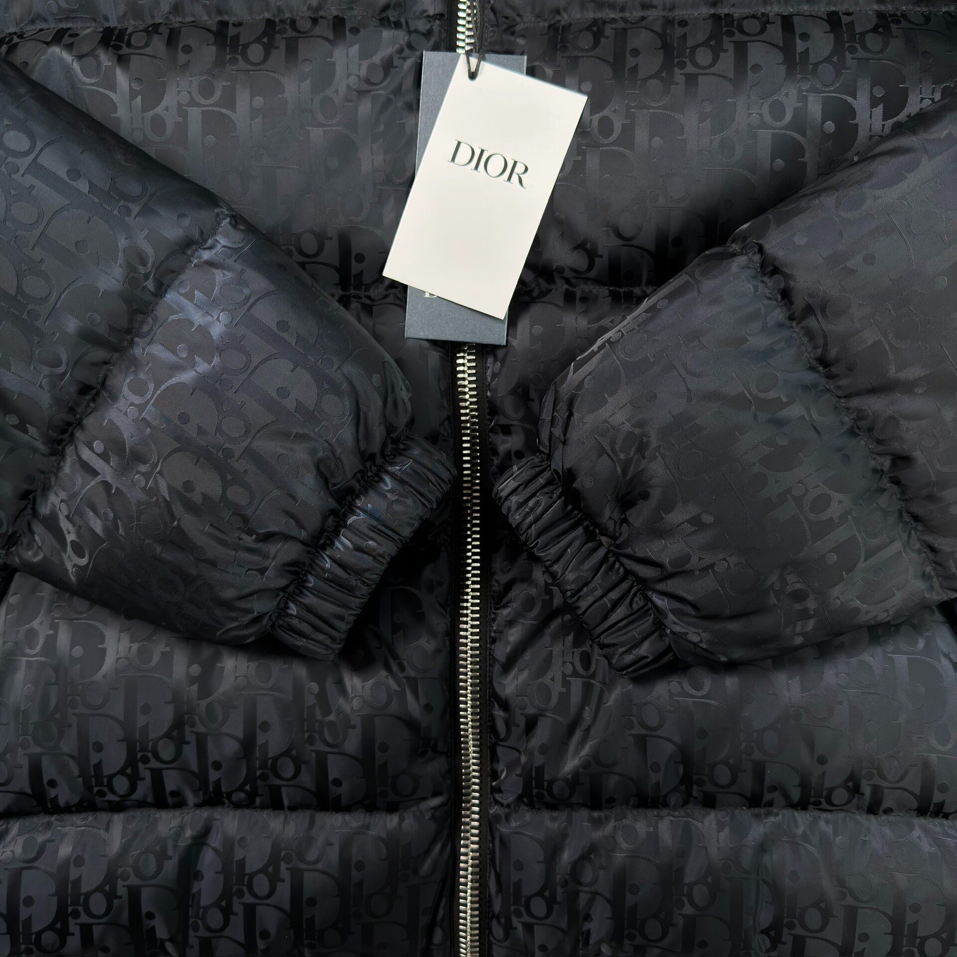 Dior Oblique Black Puffer Jacket — back