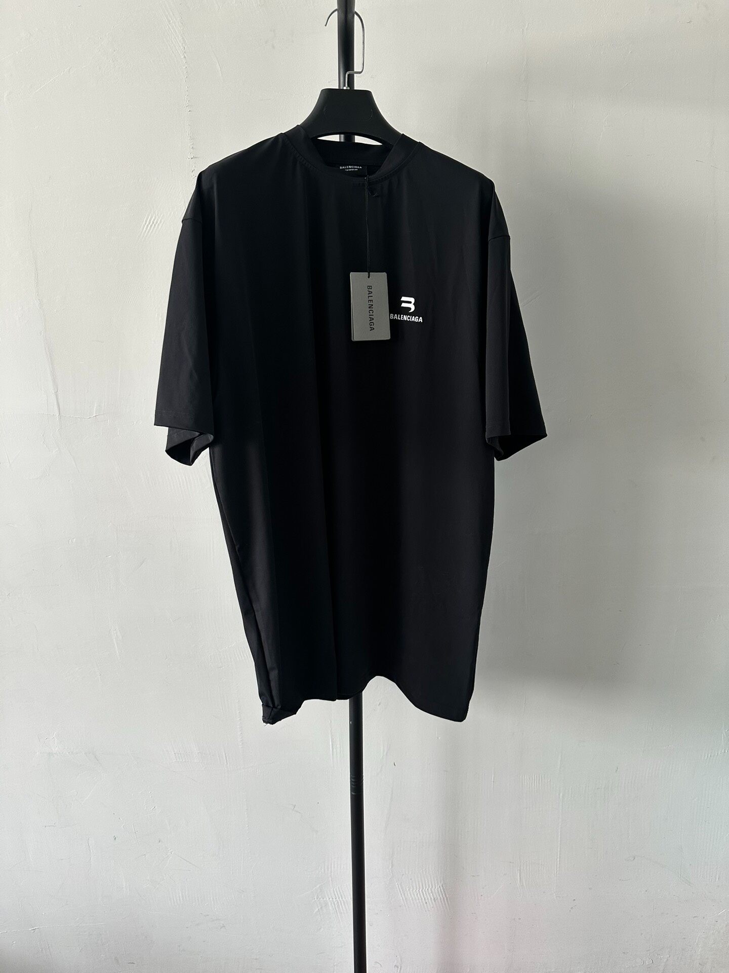 Balenciaga Men's Black Logo T-Shirt