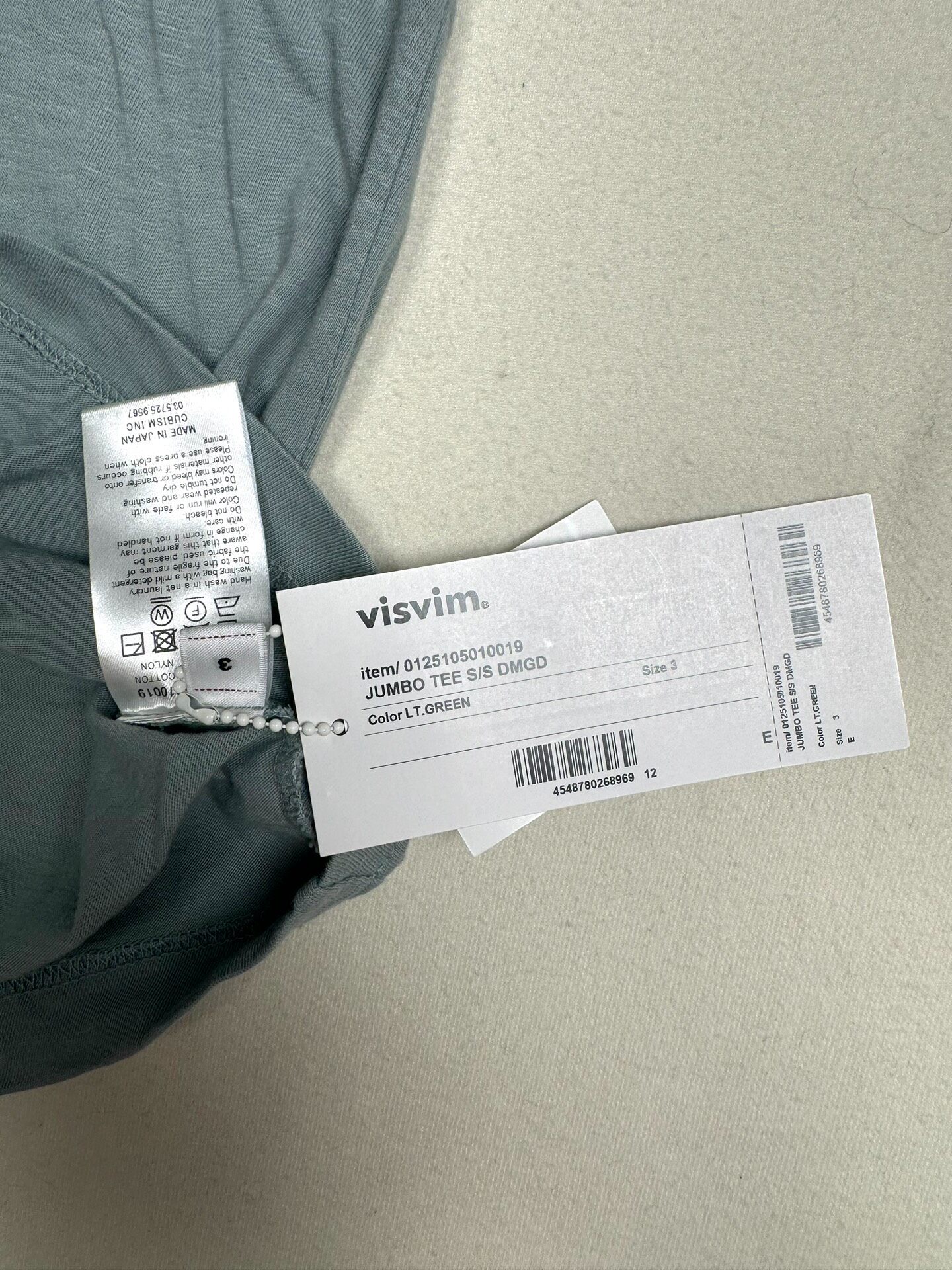 Visvim 25SS Jumbo Short Sleeve Tee — detail