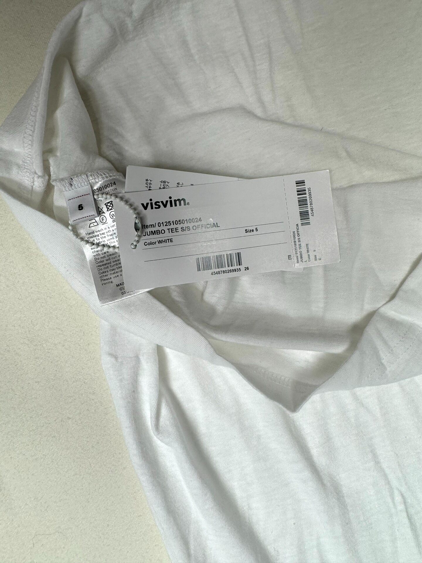Visvim 25SS Jumbo Short Sleeve Tee — label
