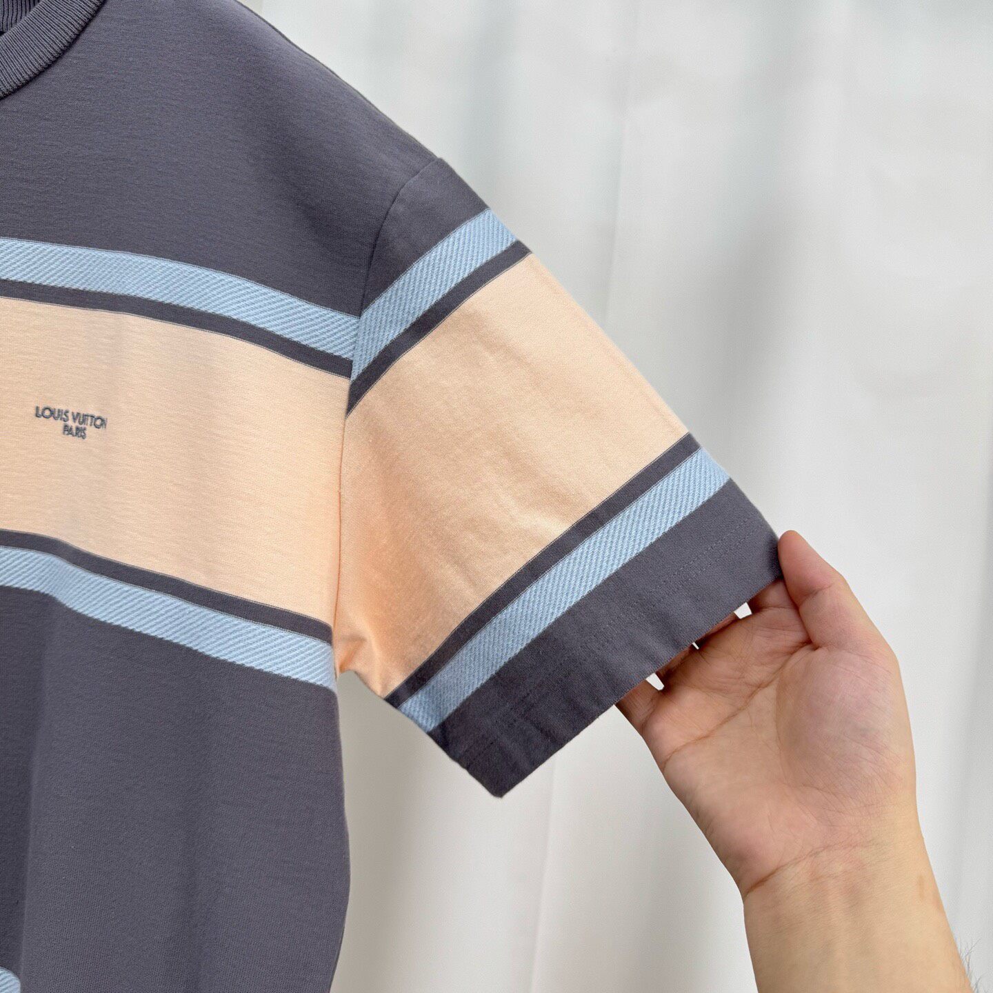 Louis Vuitton Striped Short-Sleeve Tee — back