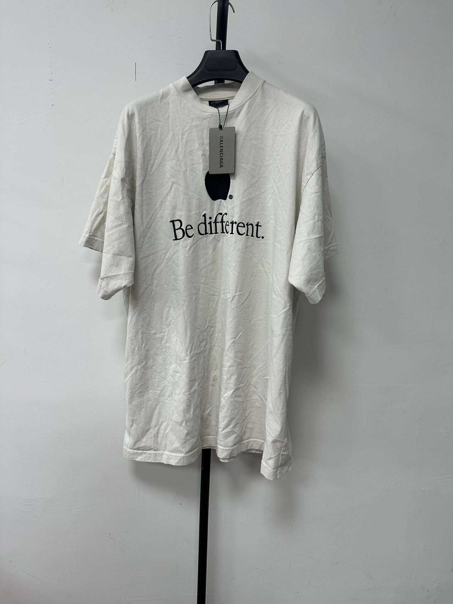 Balenciaga Be Different Apple Logo Tee