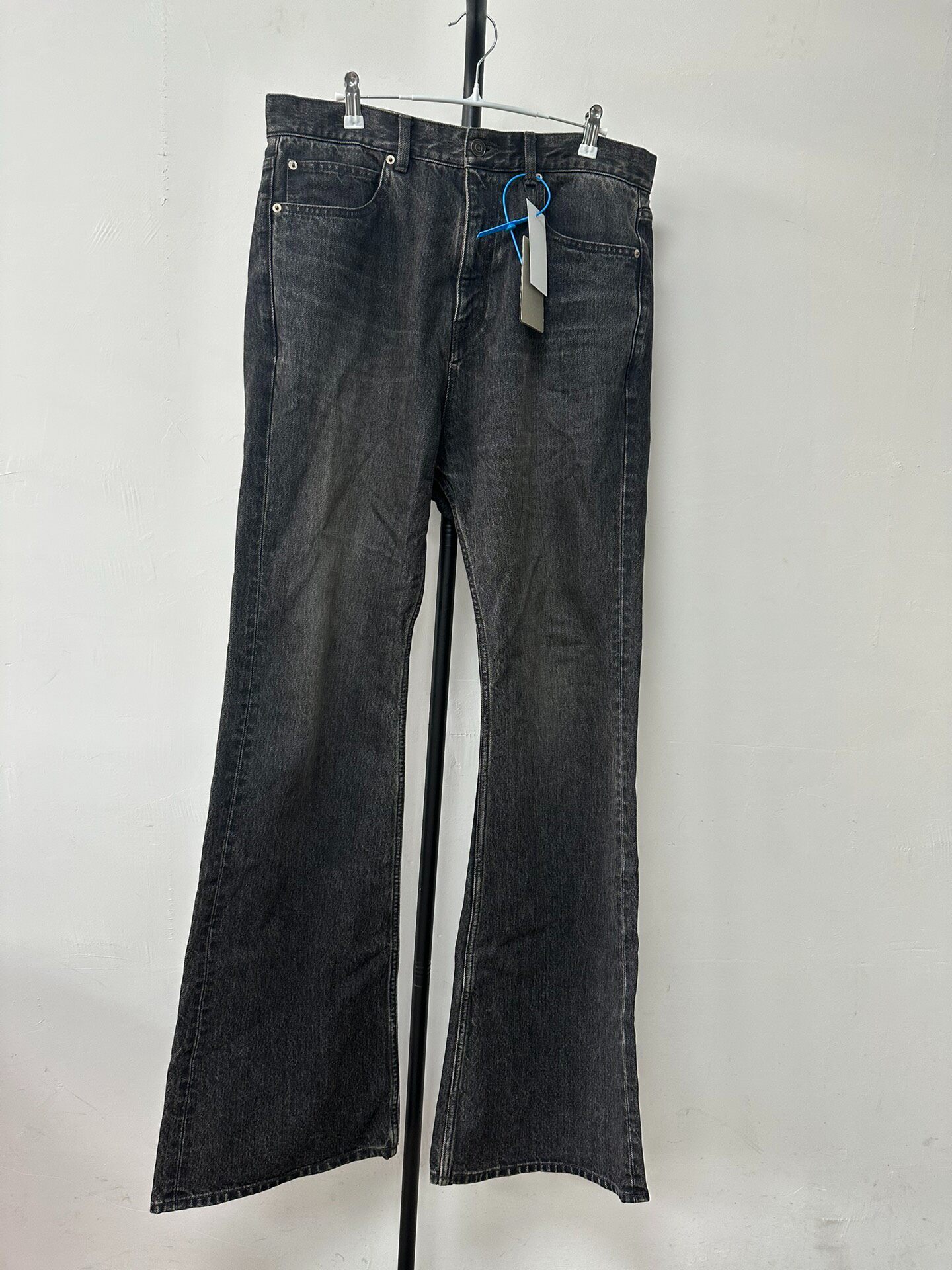 Balenciaga Gray Mid-Rise Flared Jeans