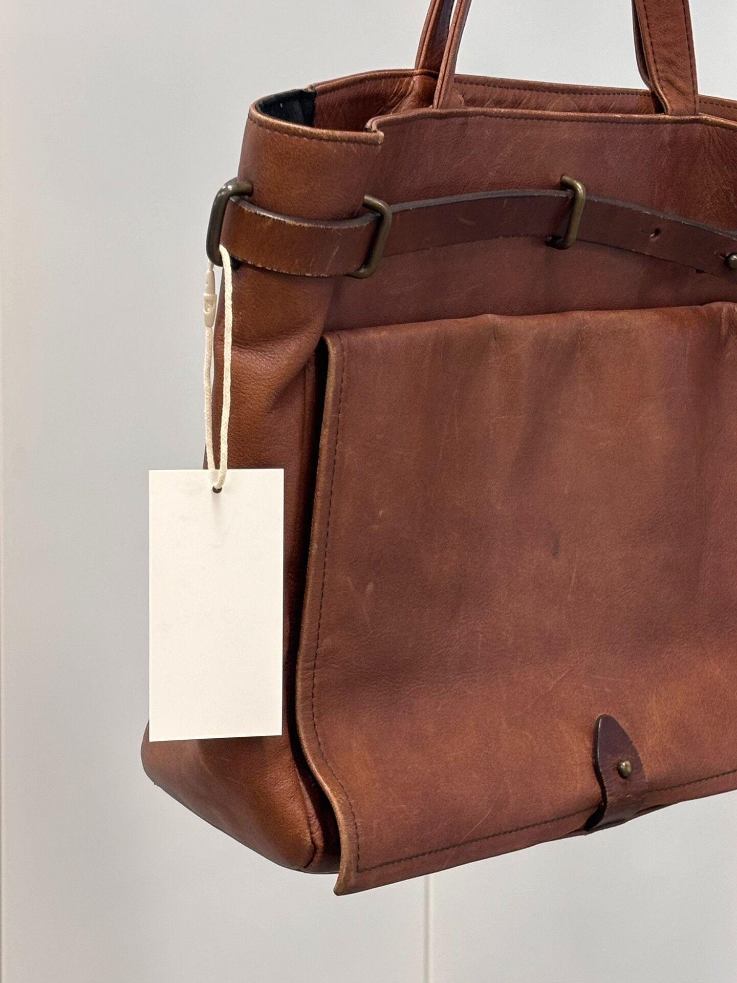Dries Van Noten 00's Leather Belt Tote — back