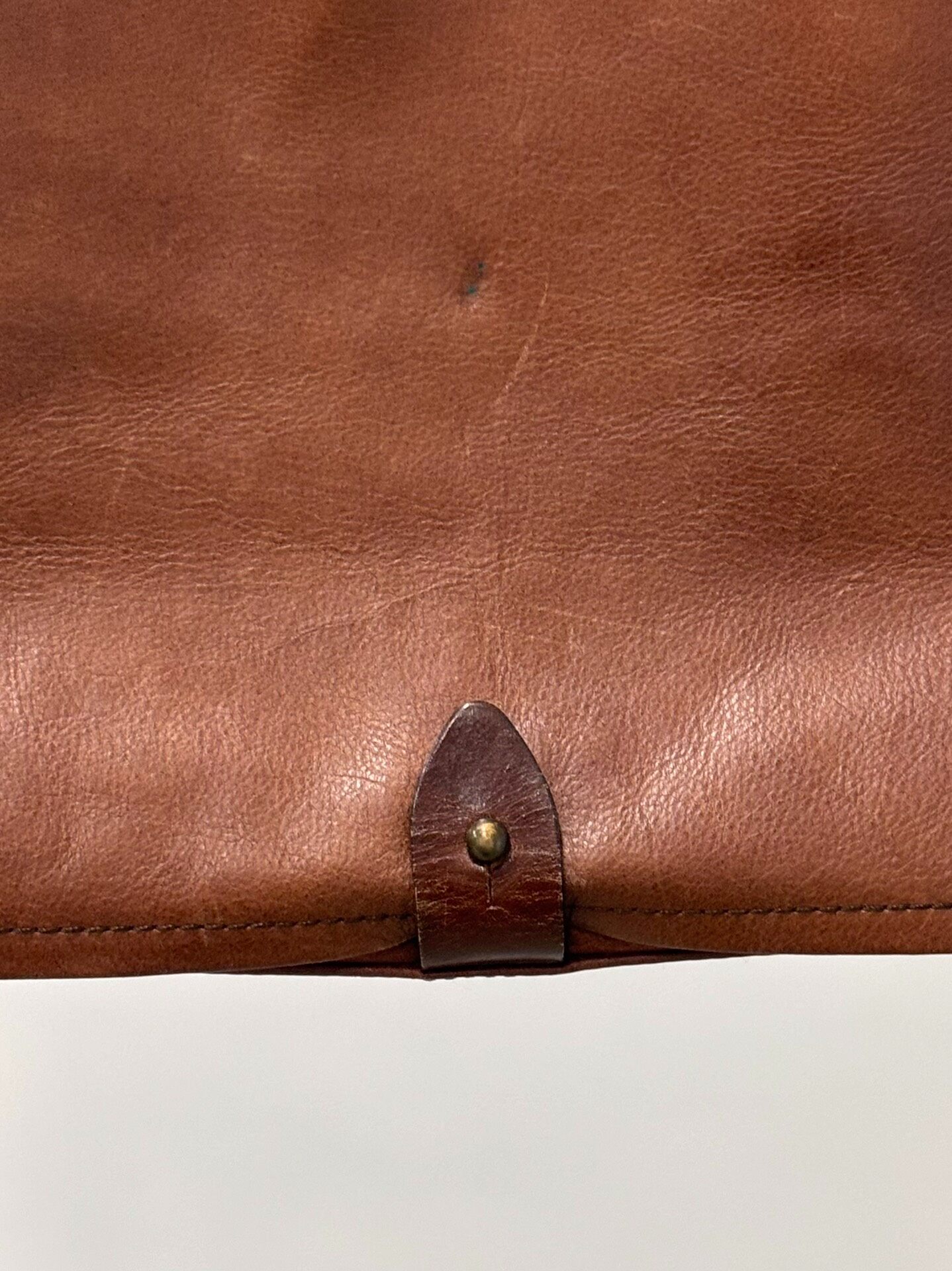Dries Van Noten 00's Leather Belt Tote — label
