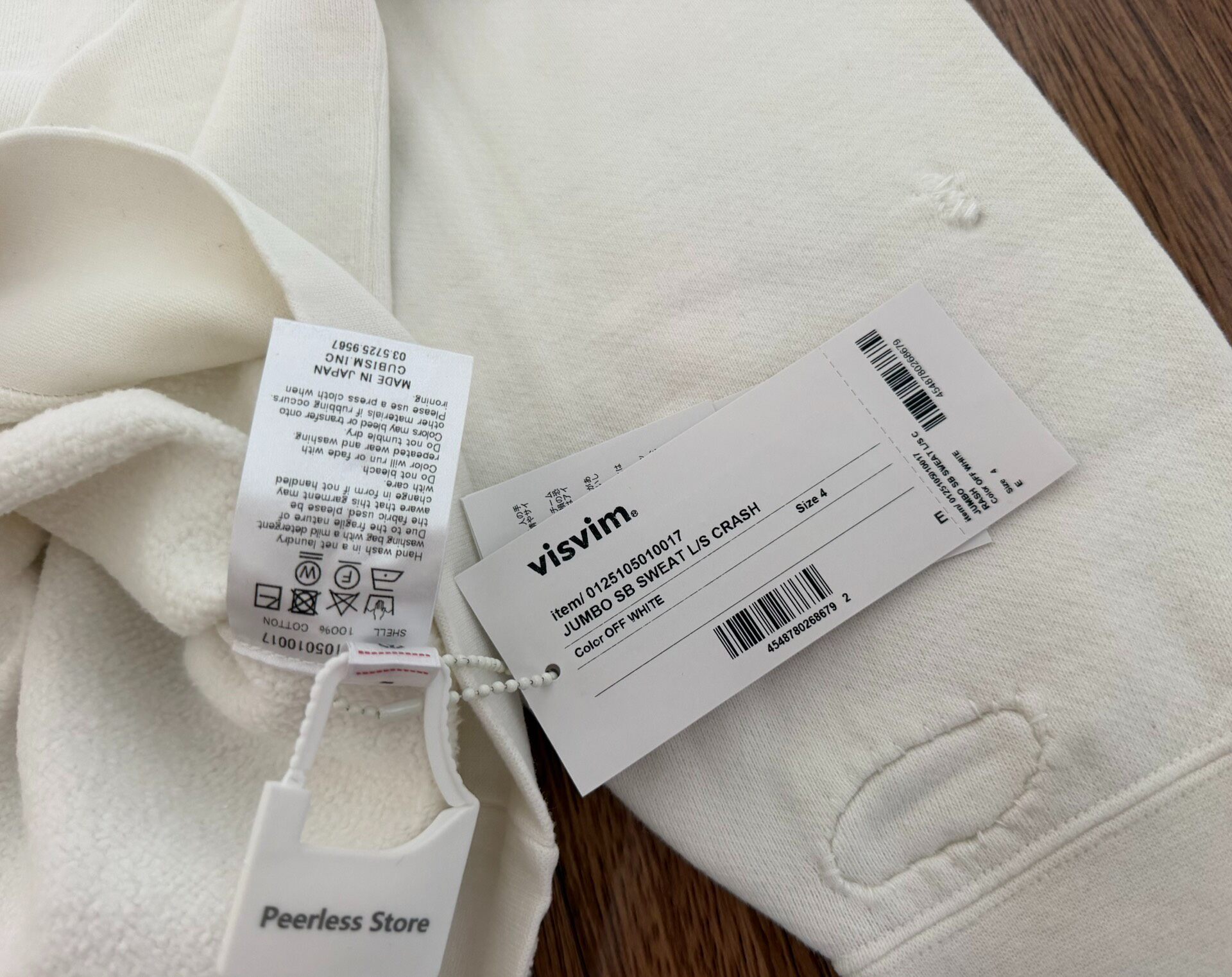 Visvim 25SS Jumbo Crew Sweatshirt — detail