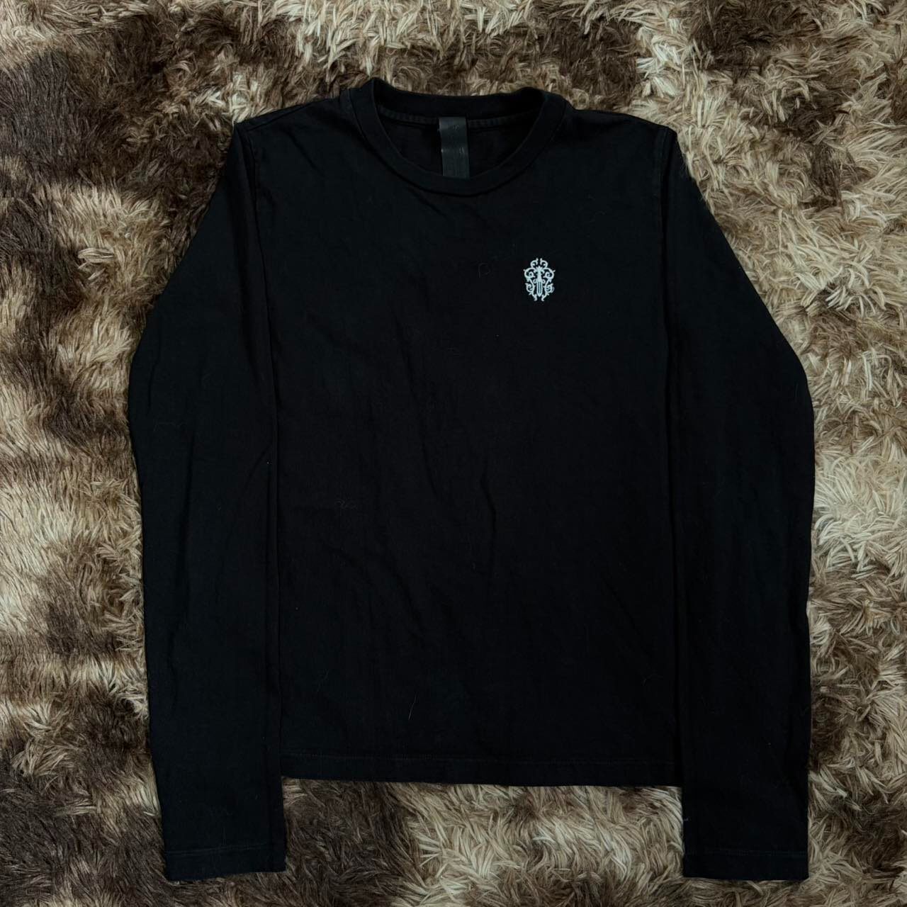 Chrome Hearts Black Cross Embroidery Top