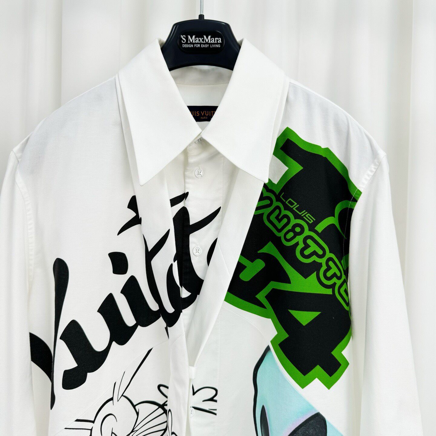 Louis Vuitton Alien Print Long-sleeve Shirt — detail