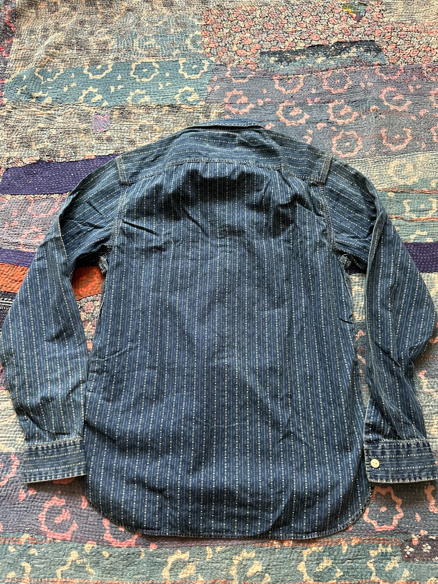 RRL Ralph Lauren Indigo Star Stripe Shirt — back