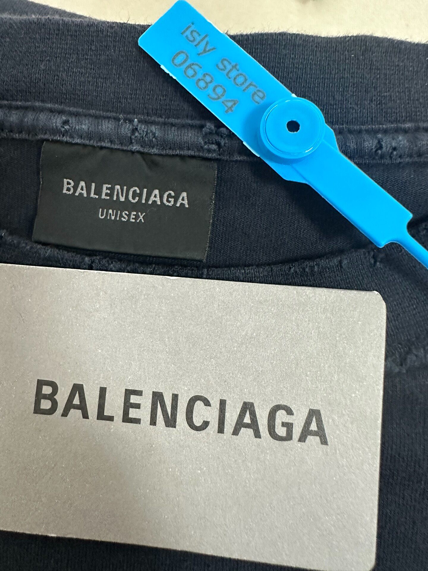 Balenciaga Black Oversized T-Shirt — label